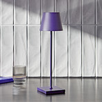 Nuindie LED rechargeable table lamp, USB-C, plum, IP54, dimmable