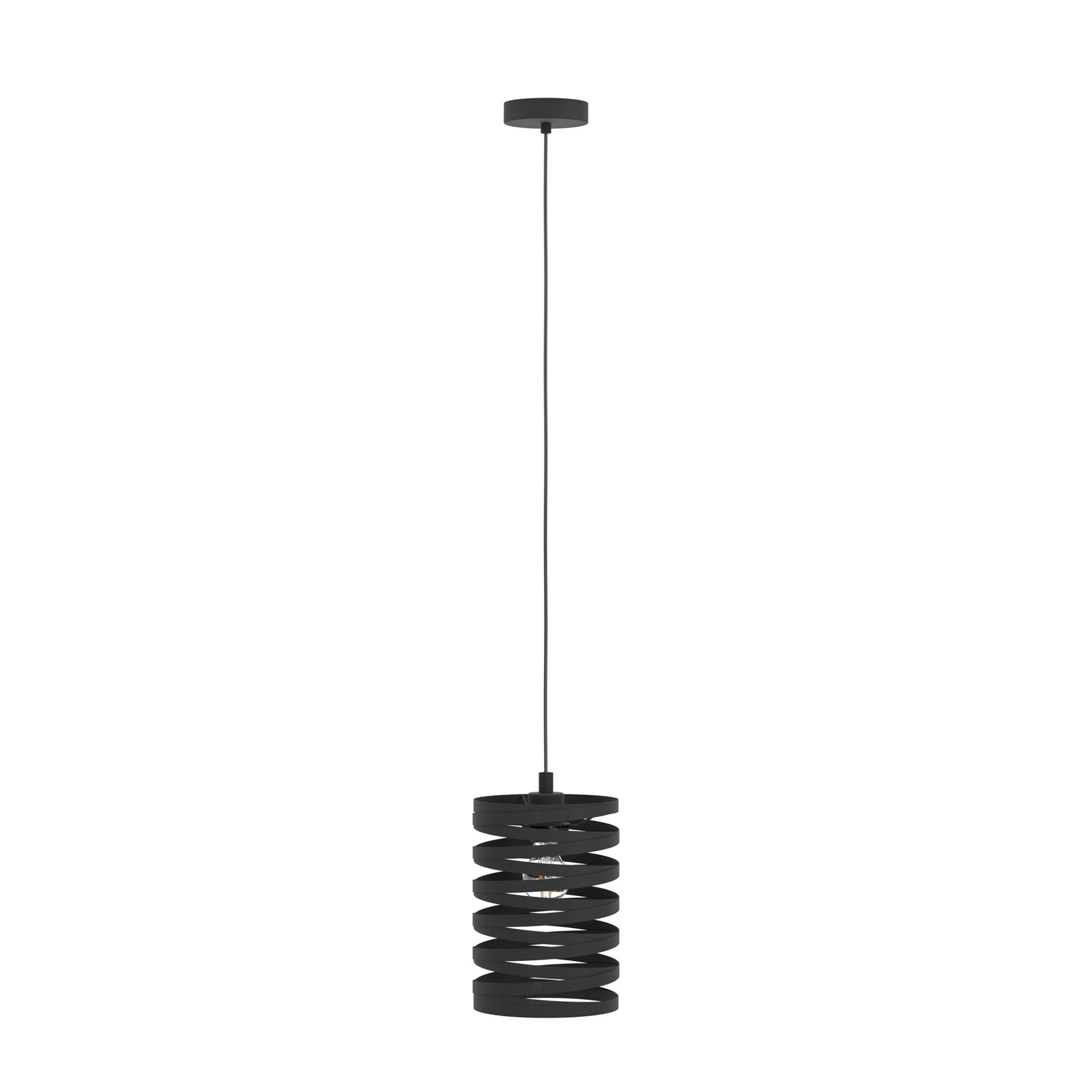 Cremella, candeeiro suspenso, Ø 18 cm, preto, aço Cremella, candeeiro suspenso, Ø 18 cm, preto, aço