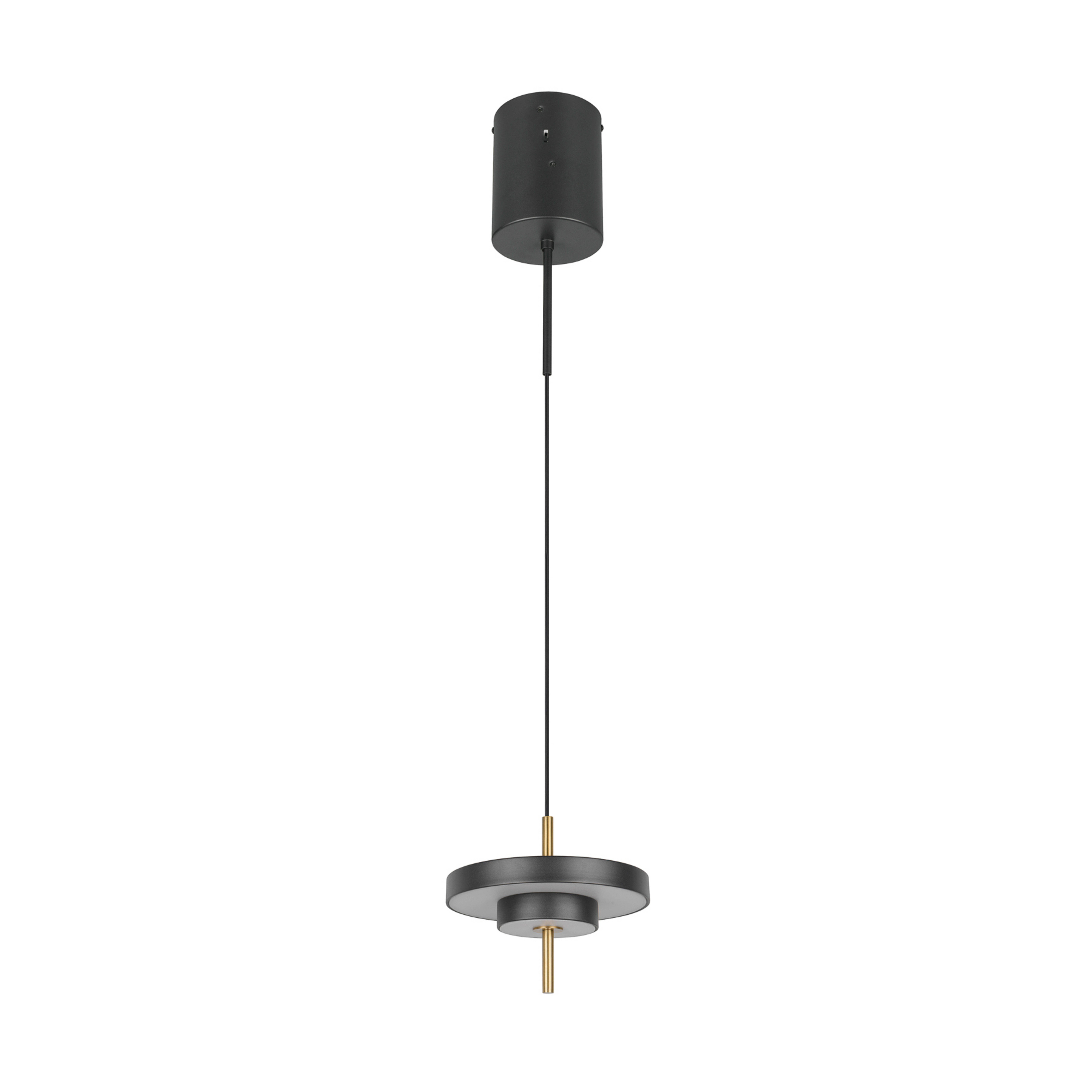 Suspension LED Keaton noir/doré, Ø 20 cm Métal CCT