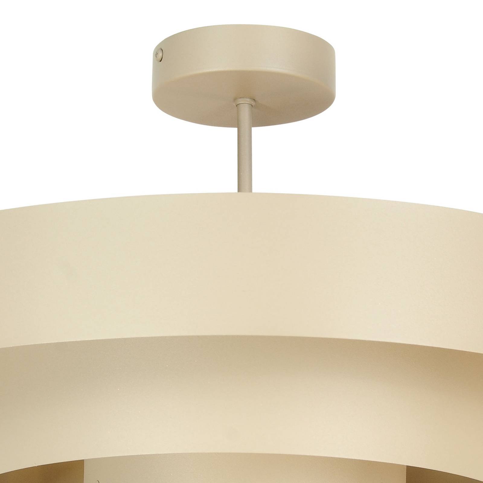 Lampa sufitowa Trio, szaro-beżowa, metalowa