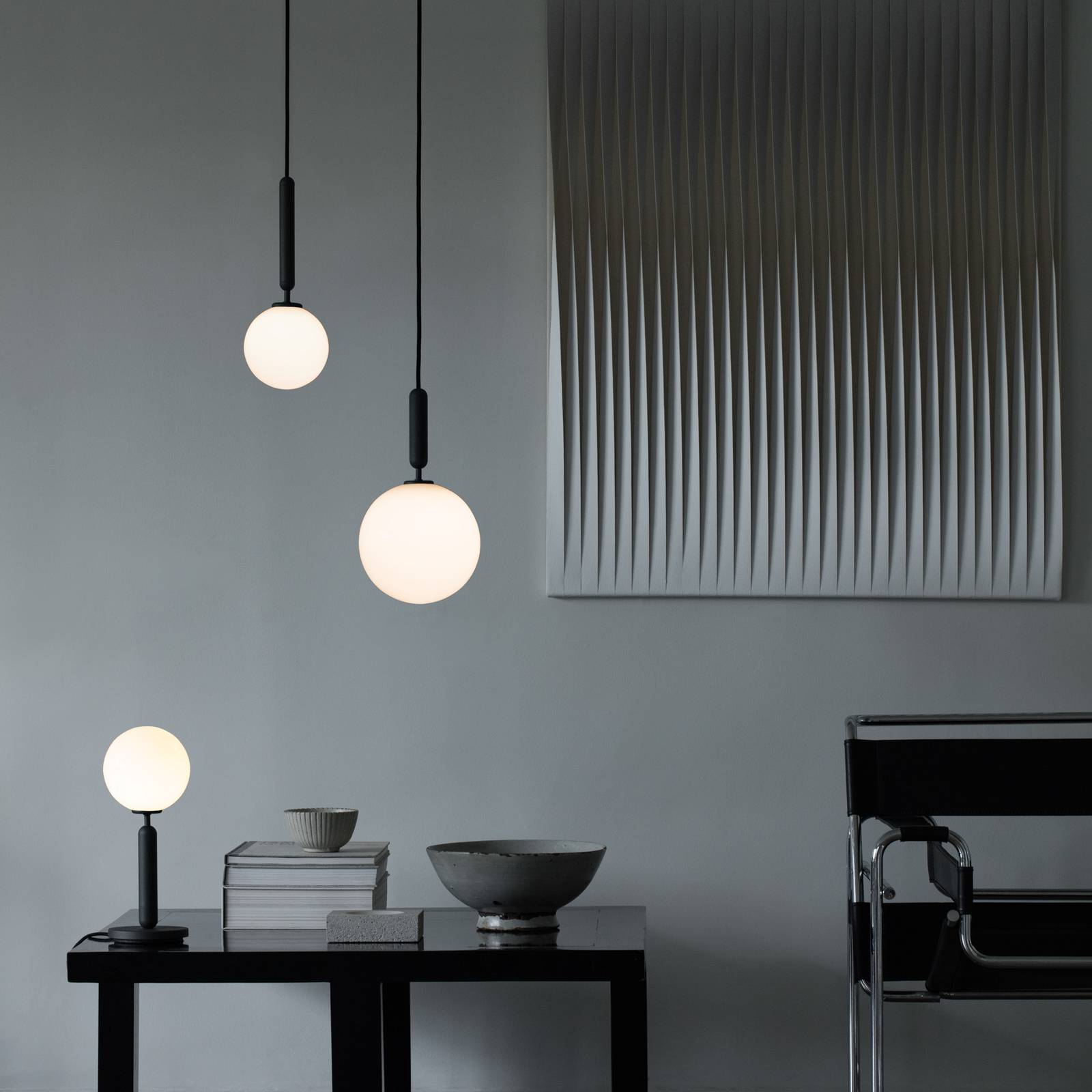 Nuura Aps Nuura Liila 1 suspension à 1 lampe gris/blanc