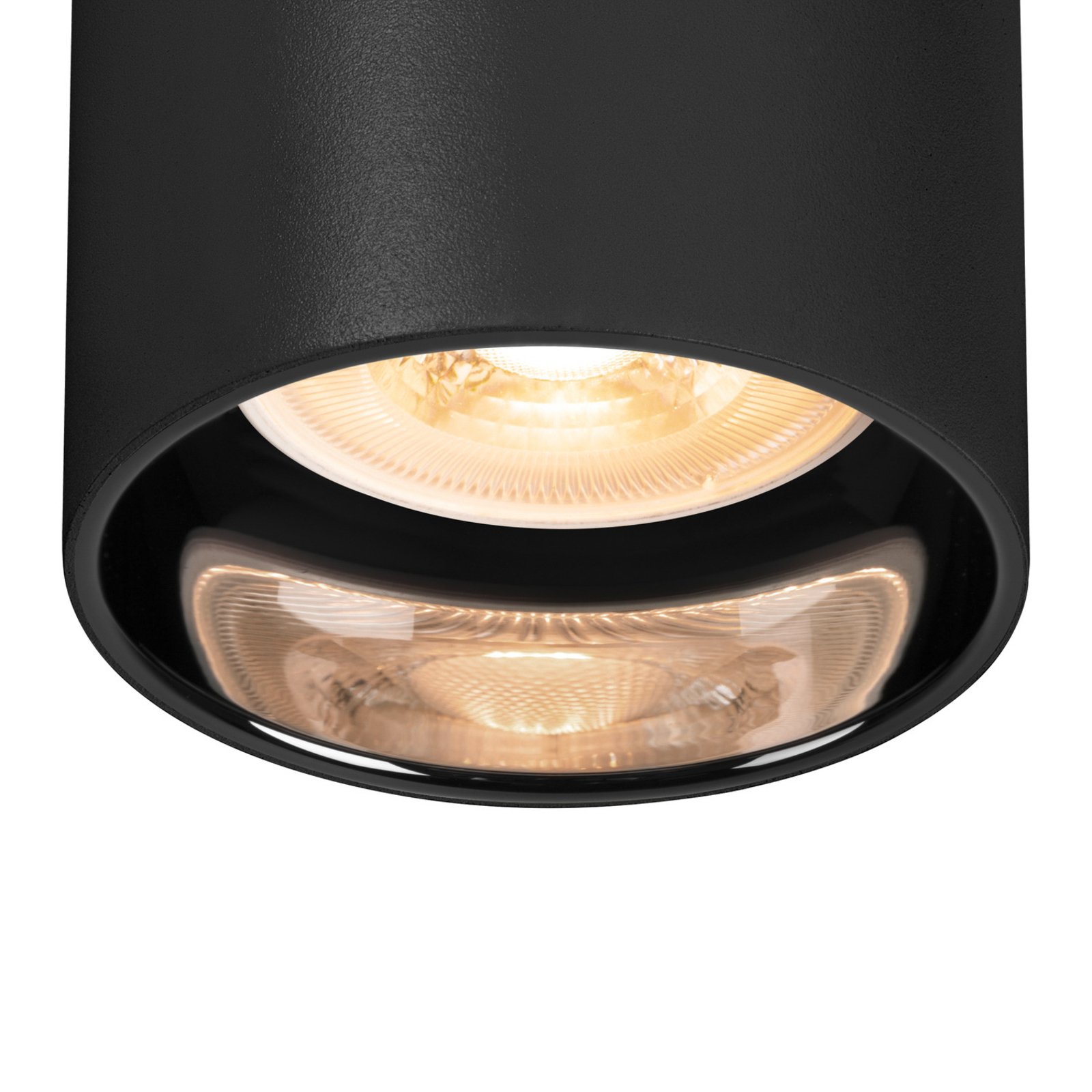 SLV Asto Tube stropni reflektor GU10 z dvema svetilkama črne barve