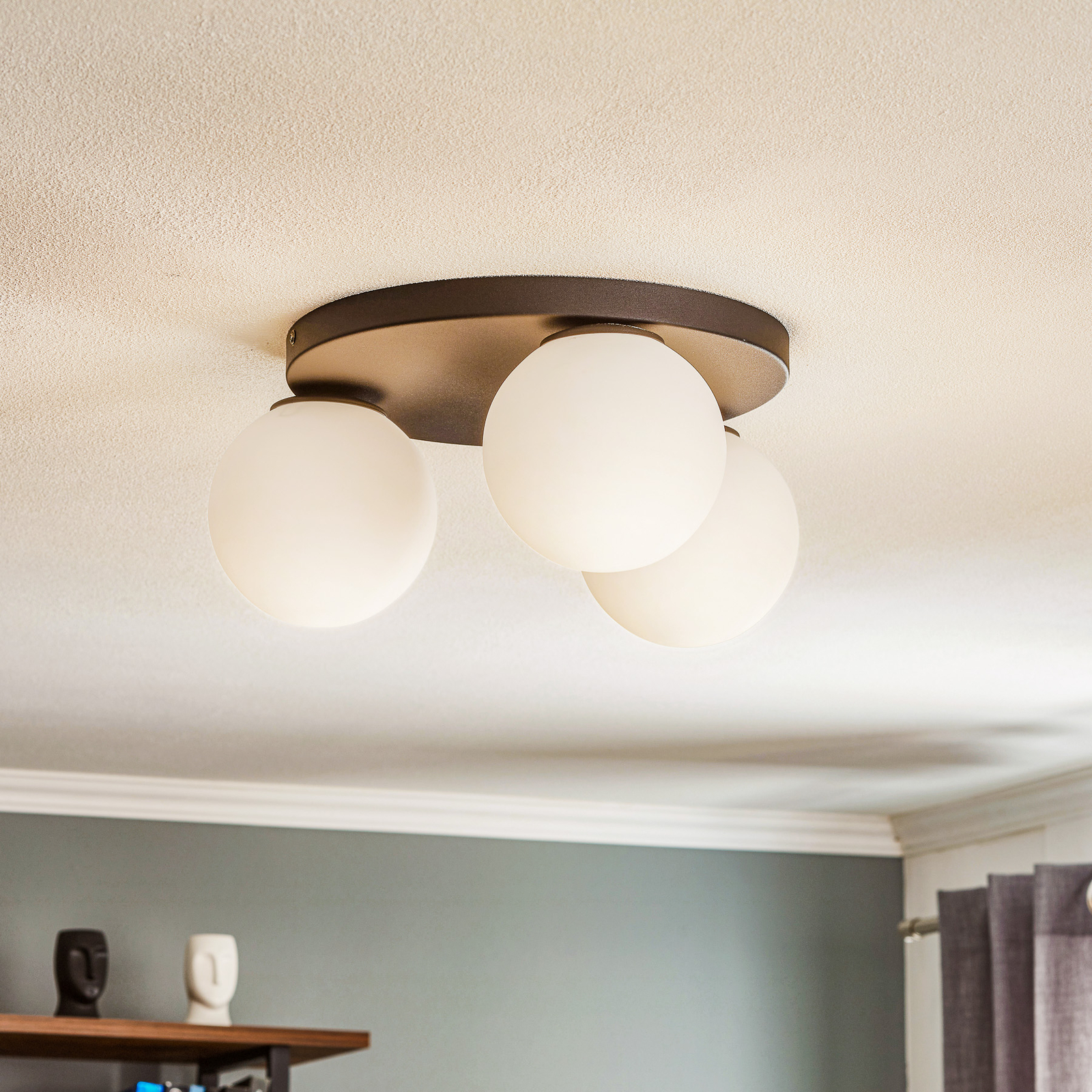 Maxi ceiling light, round, 3-bulb