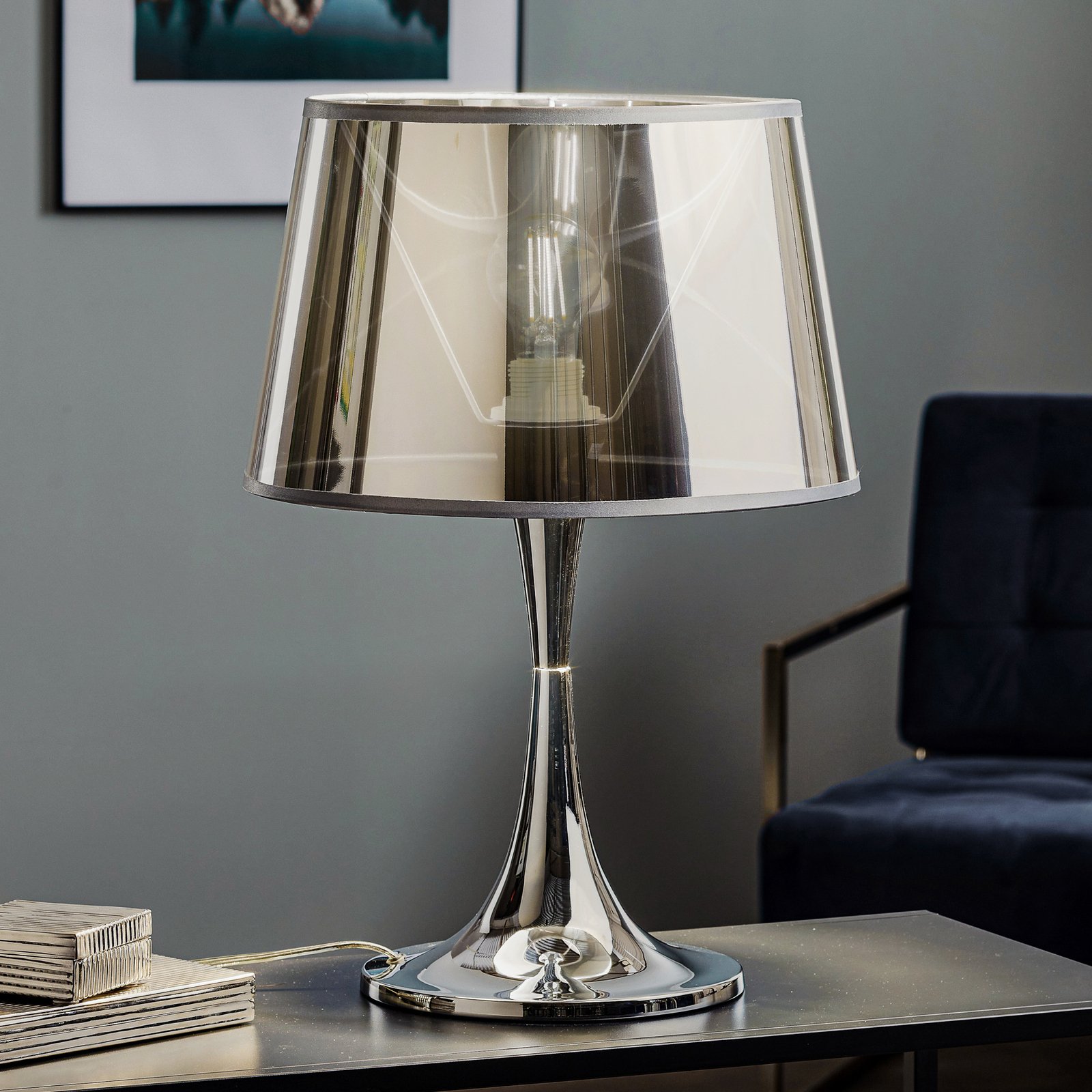 Asztali lámpa London Cromo magassága 48,5 cm