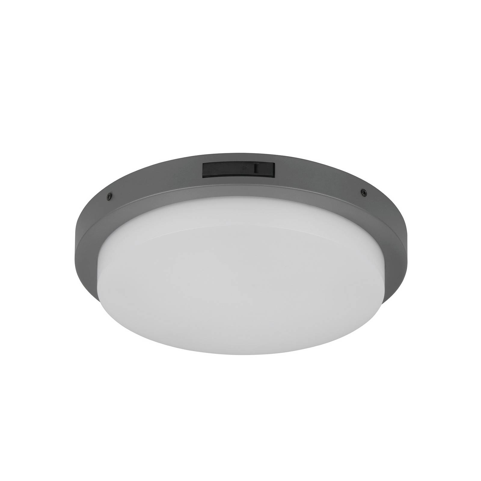 LED-Außenwandleuchte Bermejo, rund, Sensor, CCT, anthrazit