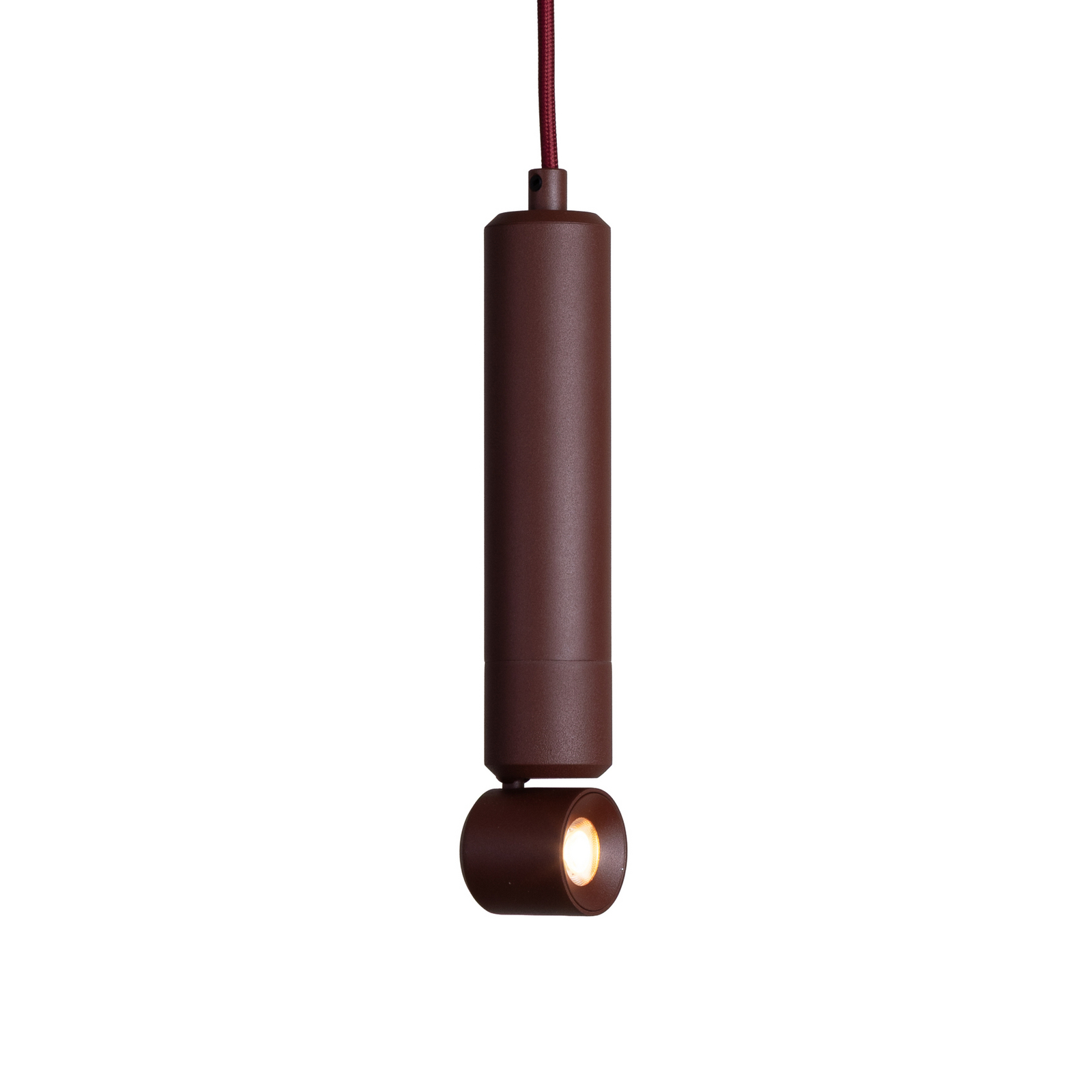 IT'S ABOUT ROMI – żyrandol LED „Milan”, bordowa, Ø 6 cm