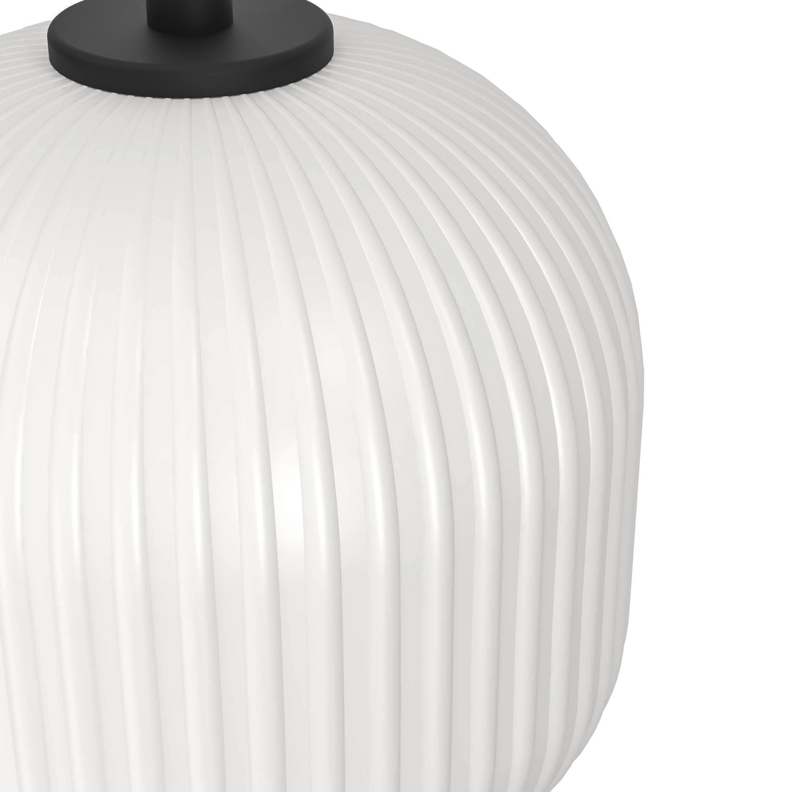 Mantunalle pendant light, Ø 62 cm, black/white, 3-bulb.
