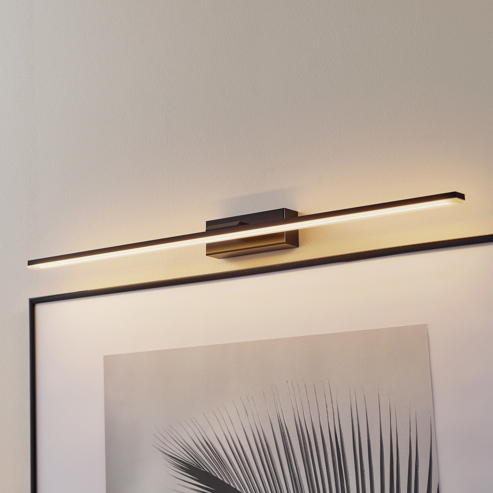 LED-vägglampa Miroir 80 cm svart 3 000 K