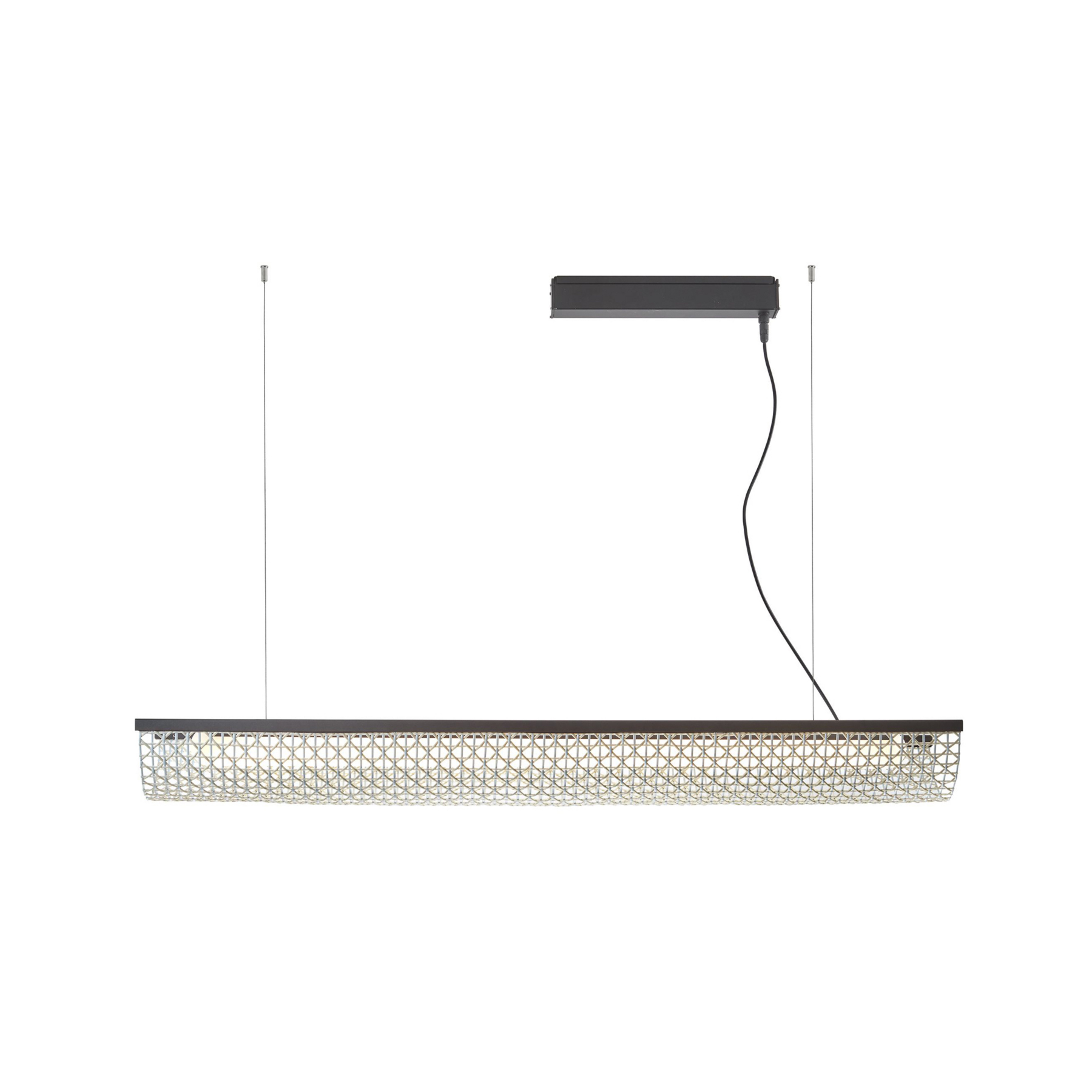 Bover LED-hængelampe Nans Balis S/140, brun/beige, 140 cm