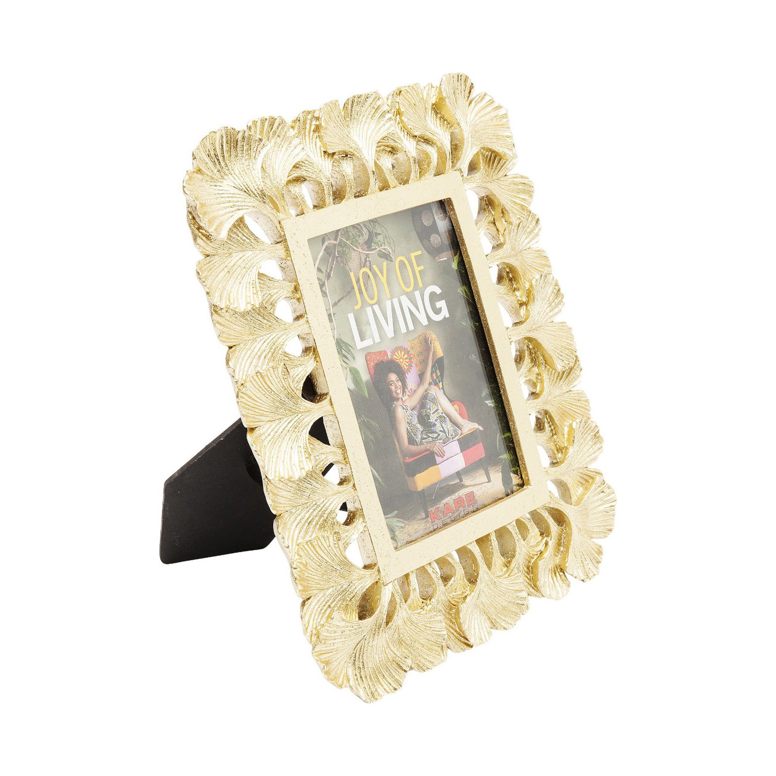 KARE picture frame Ginkgo, 10 x 15 cm, polyresin, gold-coloured