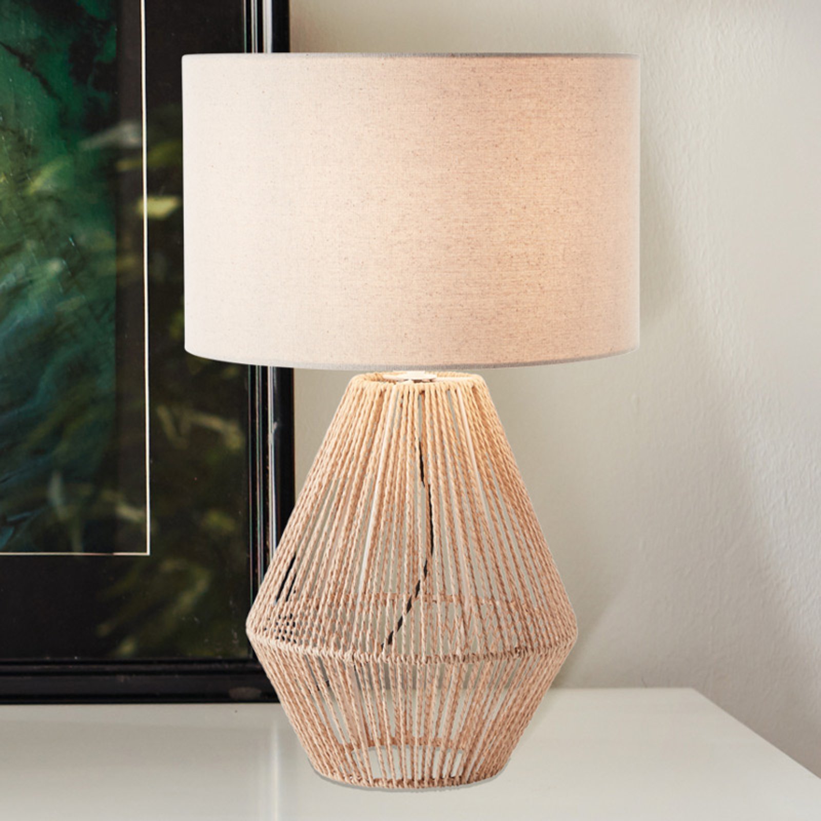 Laraine table lamp, fabric lampshade