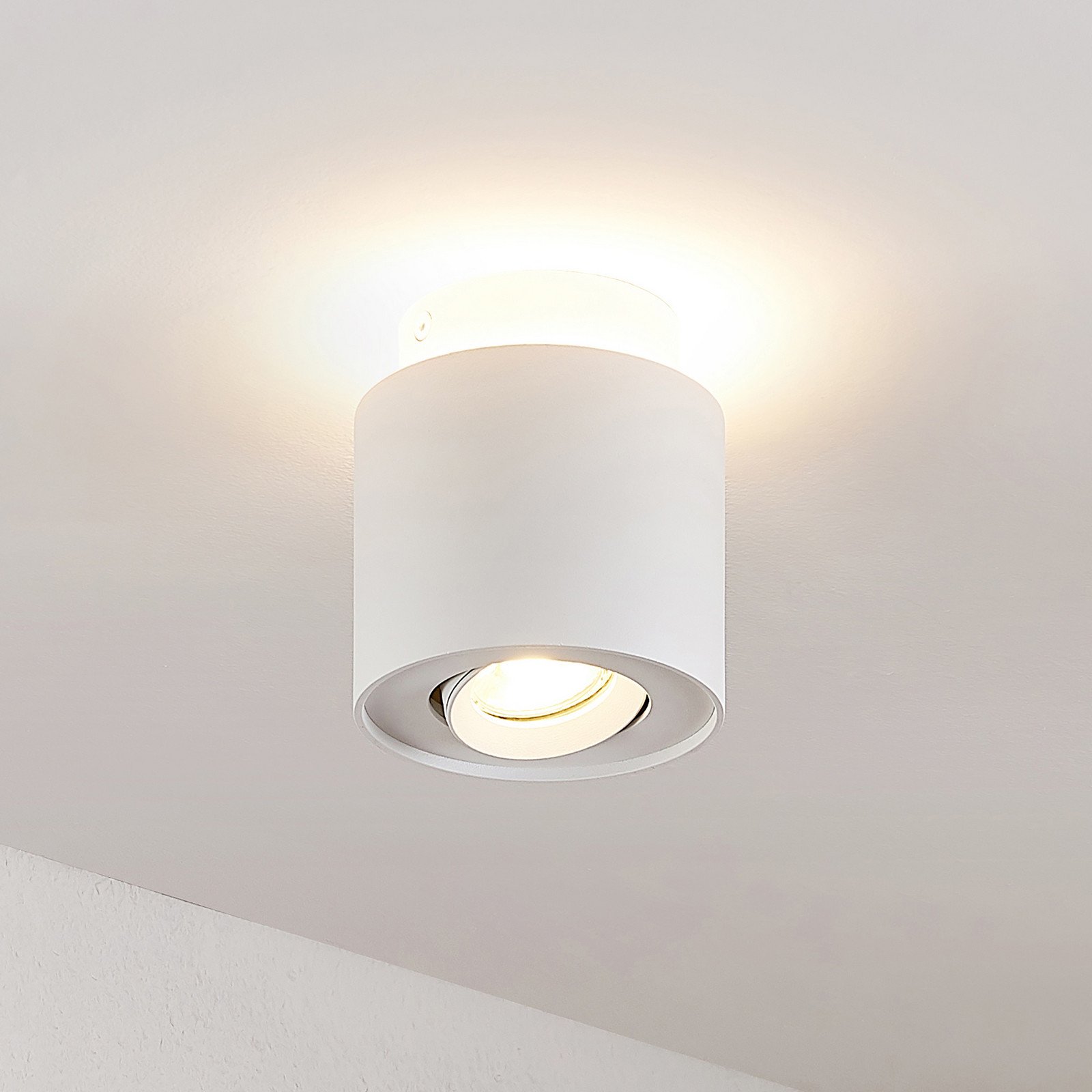 Arcchio plafonieră Walisa Ø 10 cm alb metal GU10 - Camera de zi / sufragerie - modern - alb RAL 9003 - Aluminiu