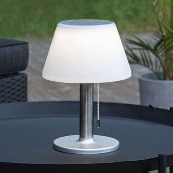 Solia LED solar table lamp with pull switch