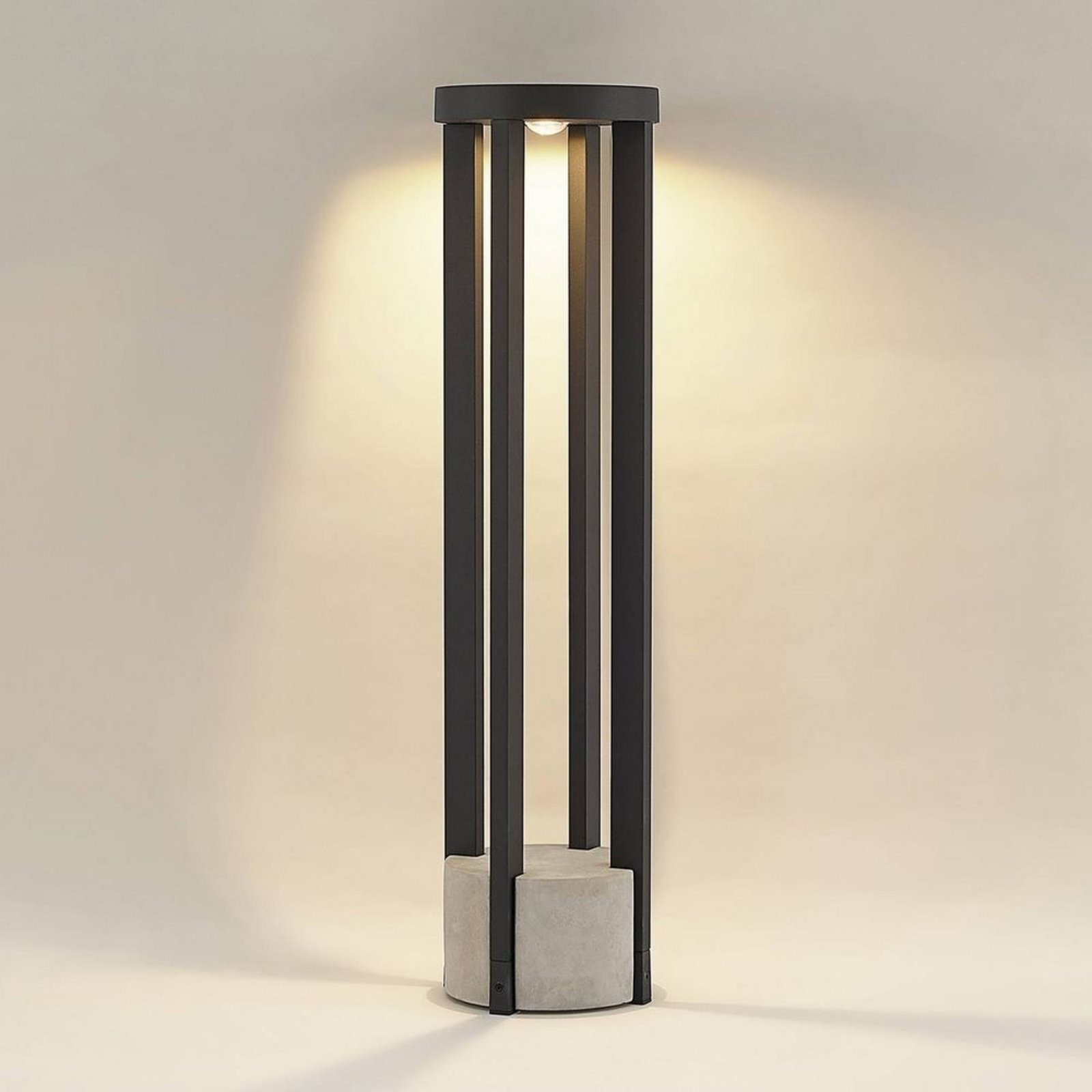 Kalisa Round LED Záhradná Lampa H68 Dark Grey - Lucande