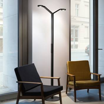 Luctra Floor Twin Radial lampadaire LED contrôl.