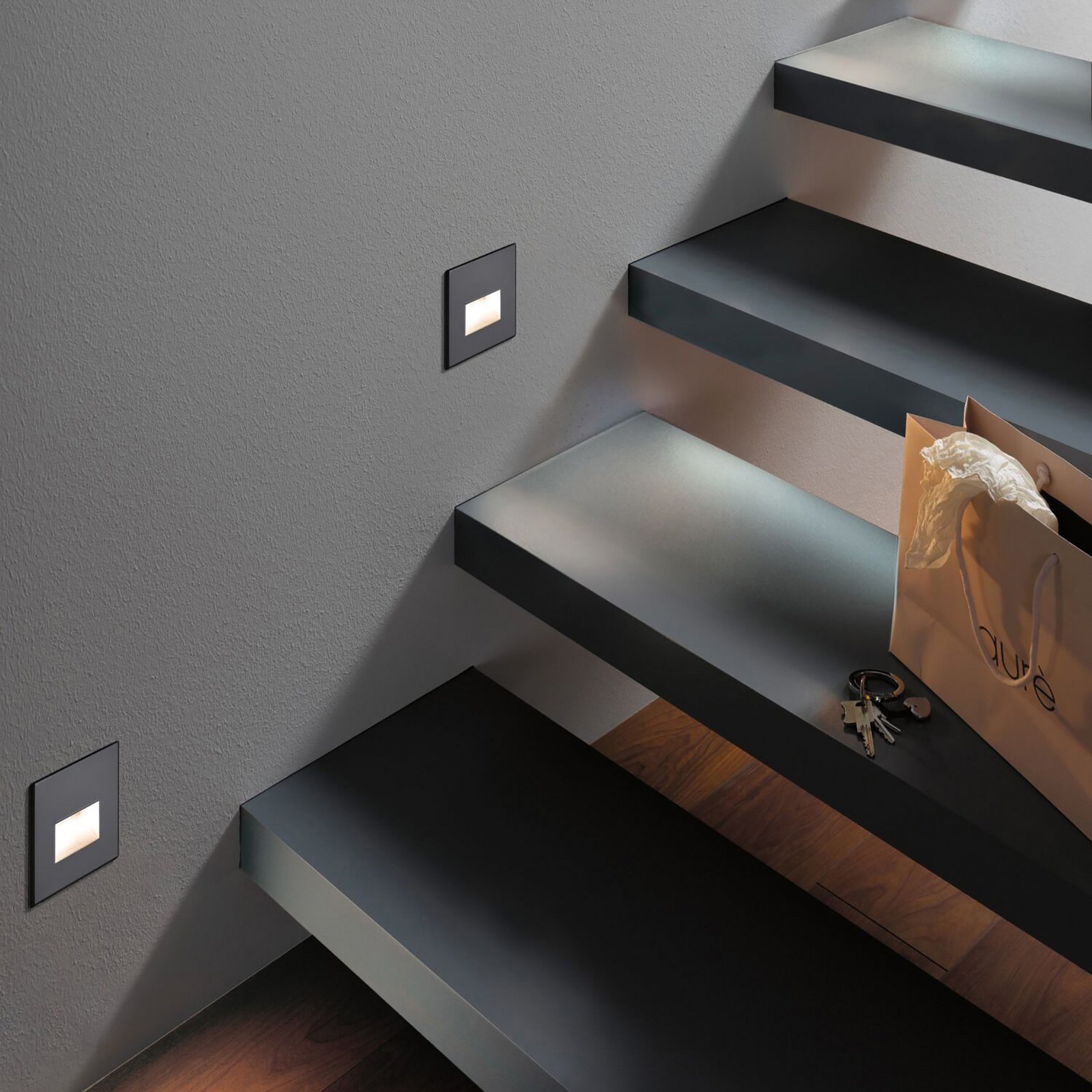 EDGE LED-Wandeinbauleuchte schwarz matt - Paulmann