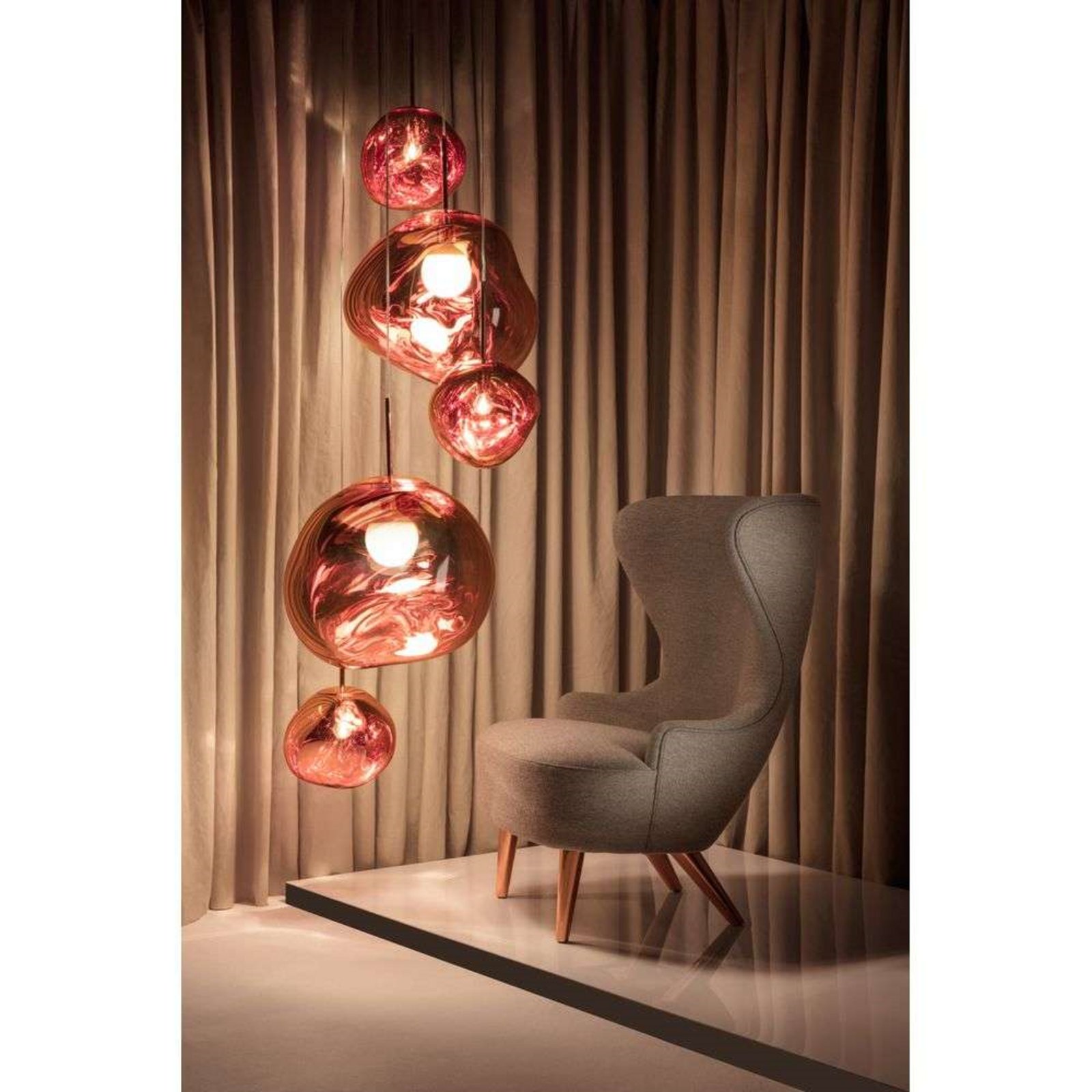 Melt LED Lustră Pendul Copper - Tom Dixon