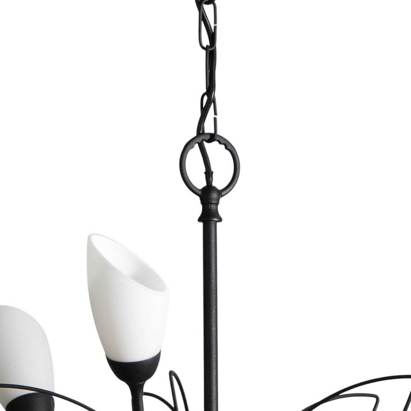 Lampa wisząca Gloriosa, szkło, czarny, 15 źródeł światła