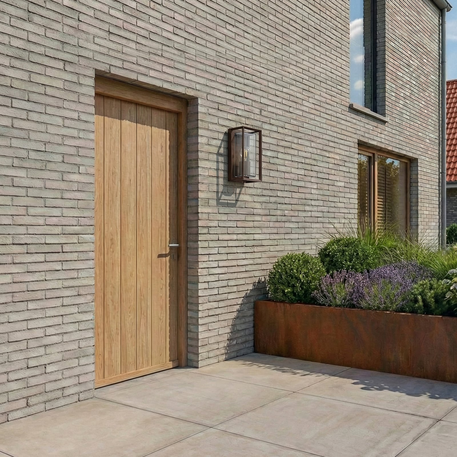 Arcchio Kinkiet zewnętrzny Ismera, kolor rdzawy, IP65, szkło, E27