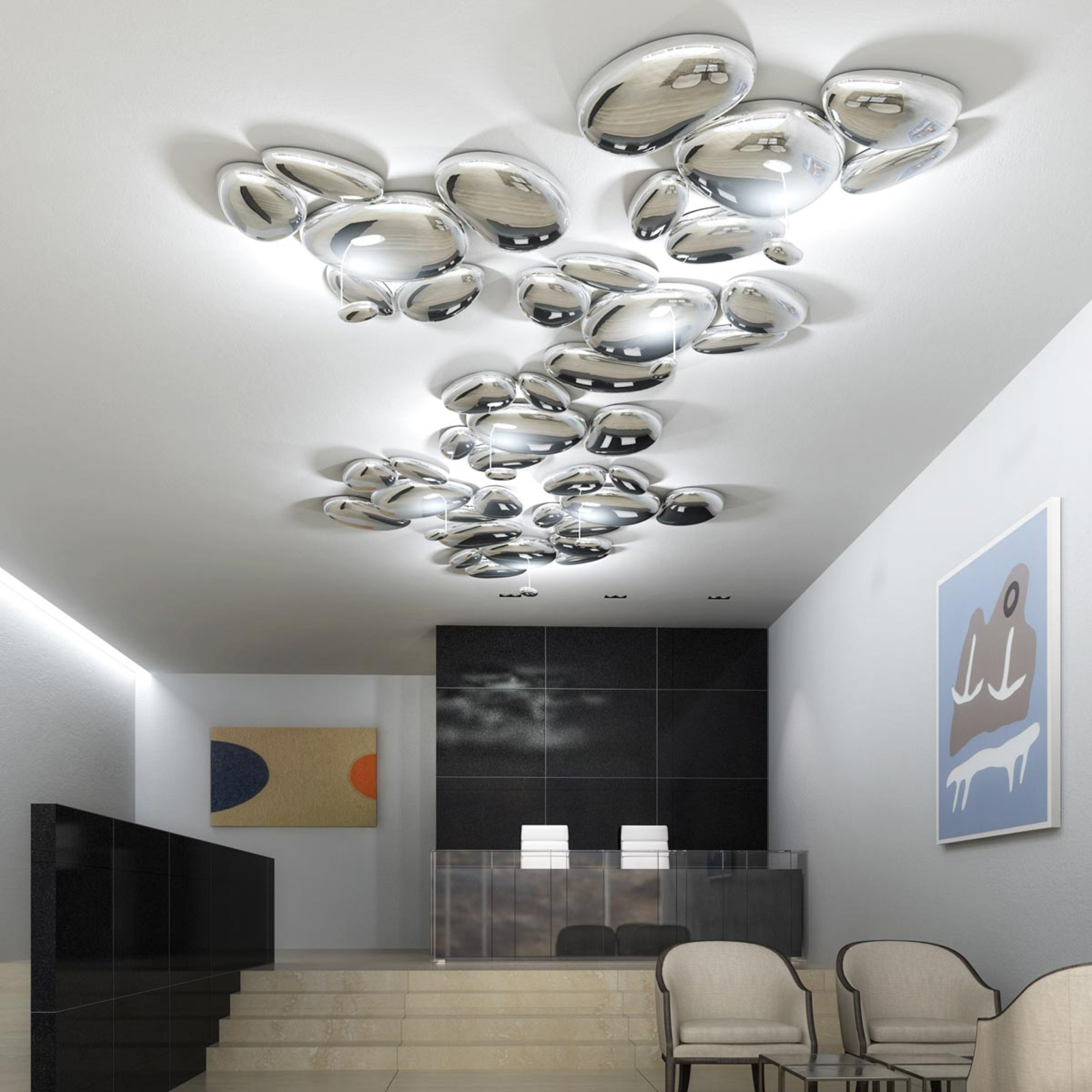 Artemide Skydro plafón de diseño LED, 3.000K