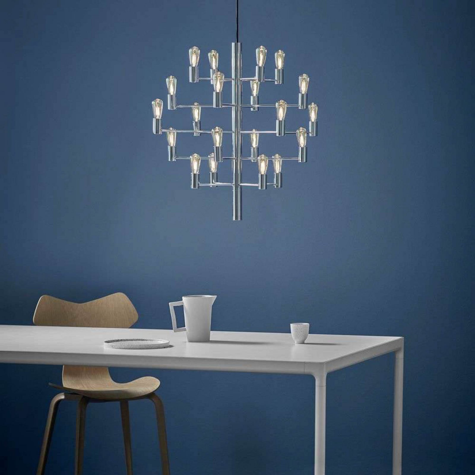 Manola 20 Lysekrone Chrome Herstal - Spisestue - Metal billede