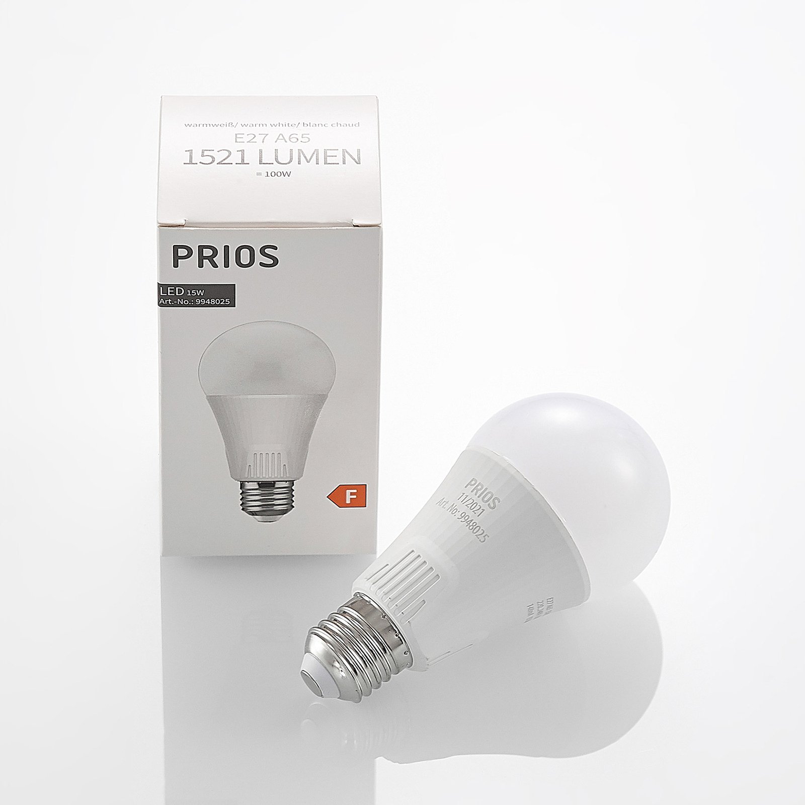 LED-Lampe E27 A65 15W weiß 2.700K