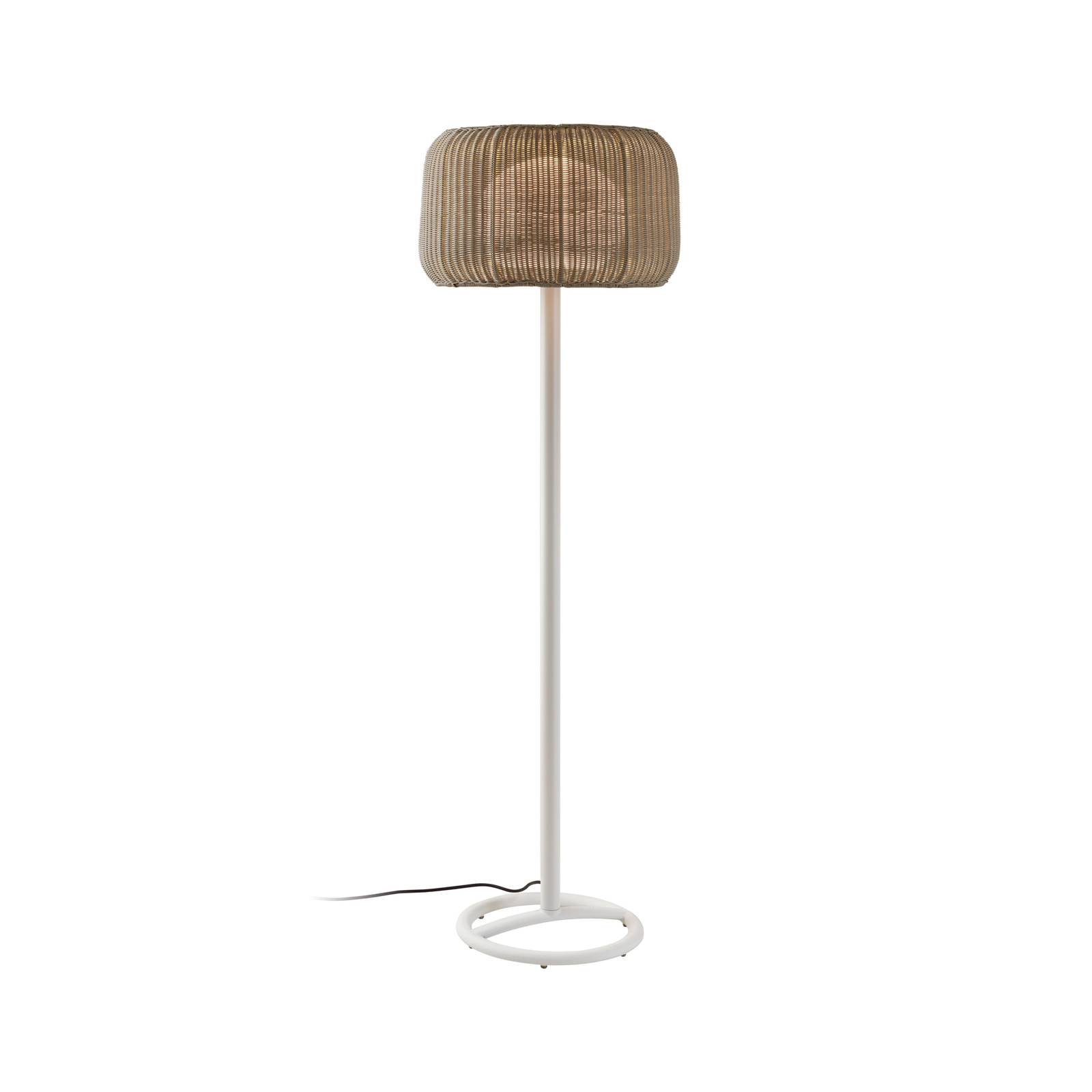 Bover lampe de terrasse Fora P blanc naturel/beige hauteur 165 cm,