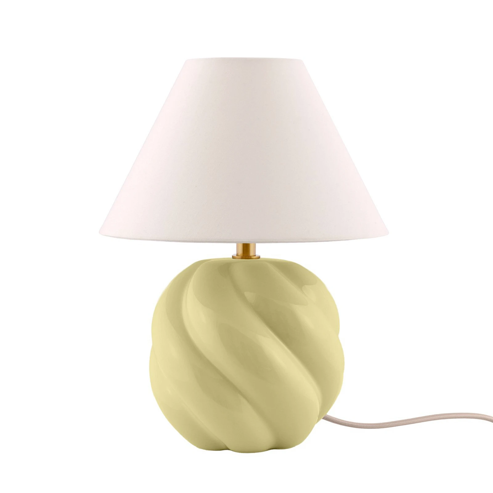 Globen Lighting bordlampe DAHLIA, beige/gul Høyde 31 cm