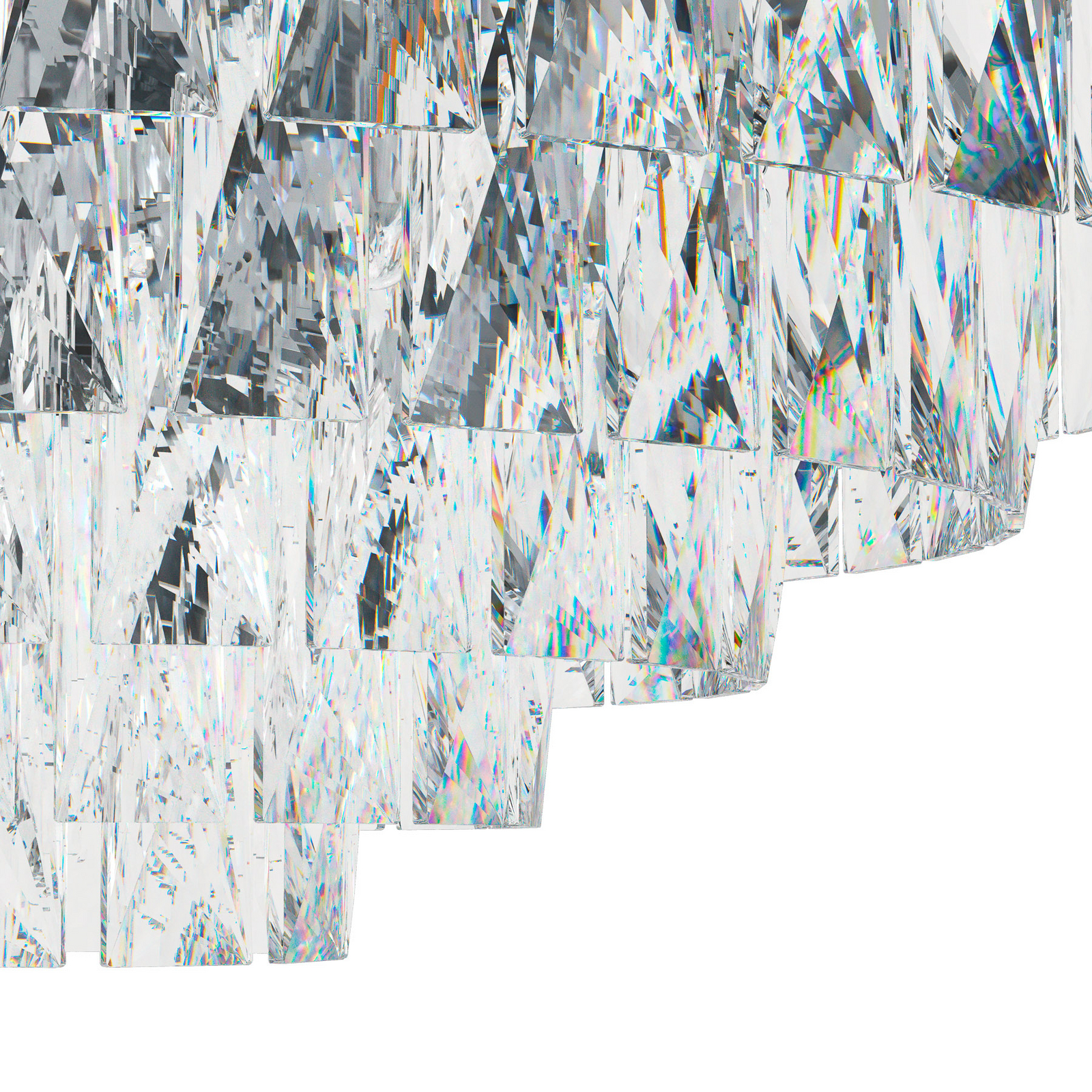 Stropna svjetiljka Stars of Light Valparaiso, krom, Ø 58 cm, metal