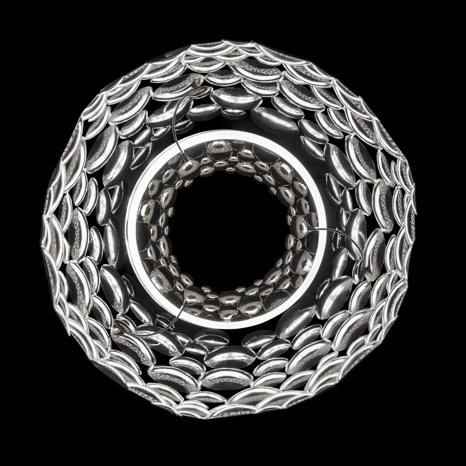 Terzani Anish - LED-pendel, nikkel, Ø 44 cm