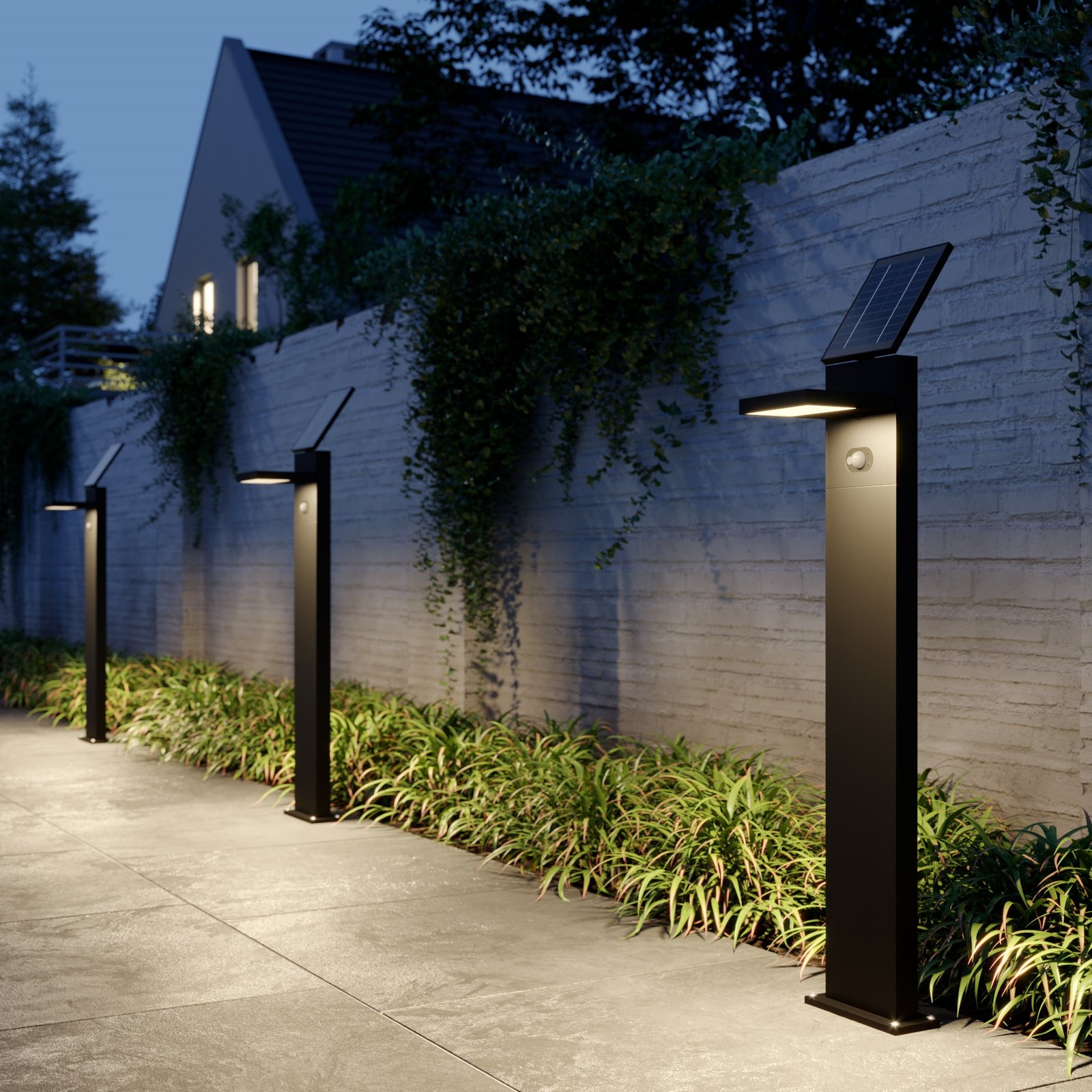 Silvan LED Solcelle Garden Lamp H100 w/Sensor Graphite - Lucande