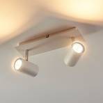 Iluk 2-bulb LED spotlight for wall and ceiling