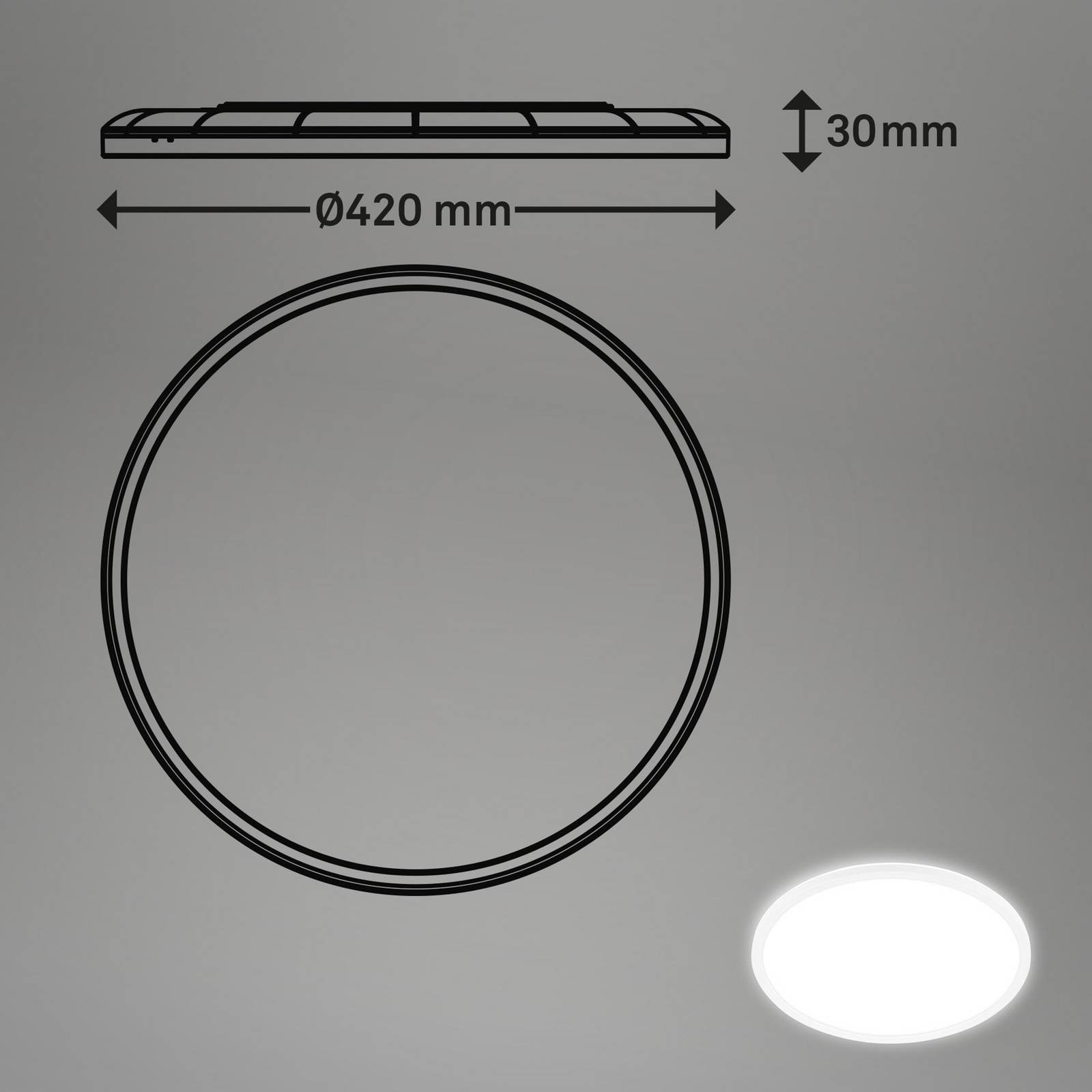 Lampa sufitowa LED Move, czujnik ruchu, Ø 42 cm, IP44, biała, 4000K