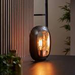 Tafellamp Kazumi, zwart-nikkel/goud, 30 cm
