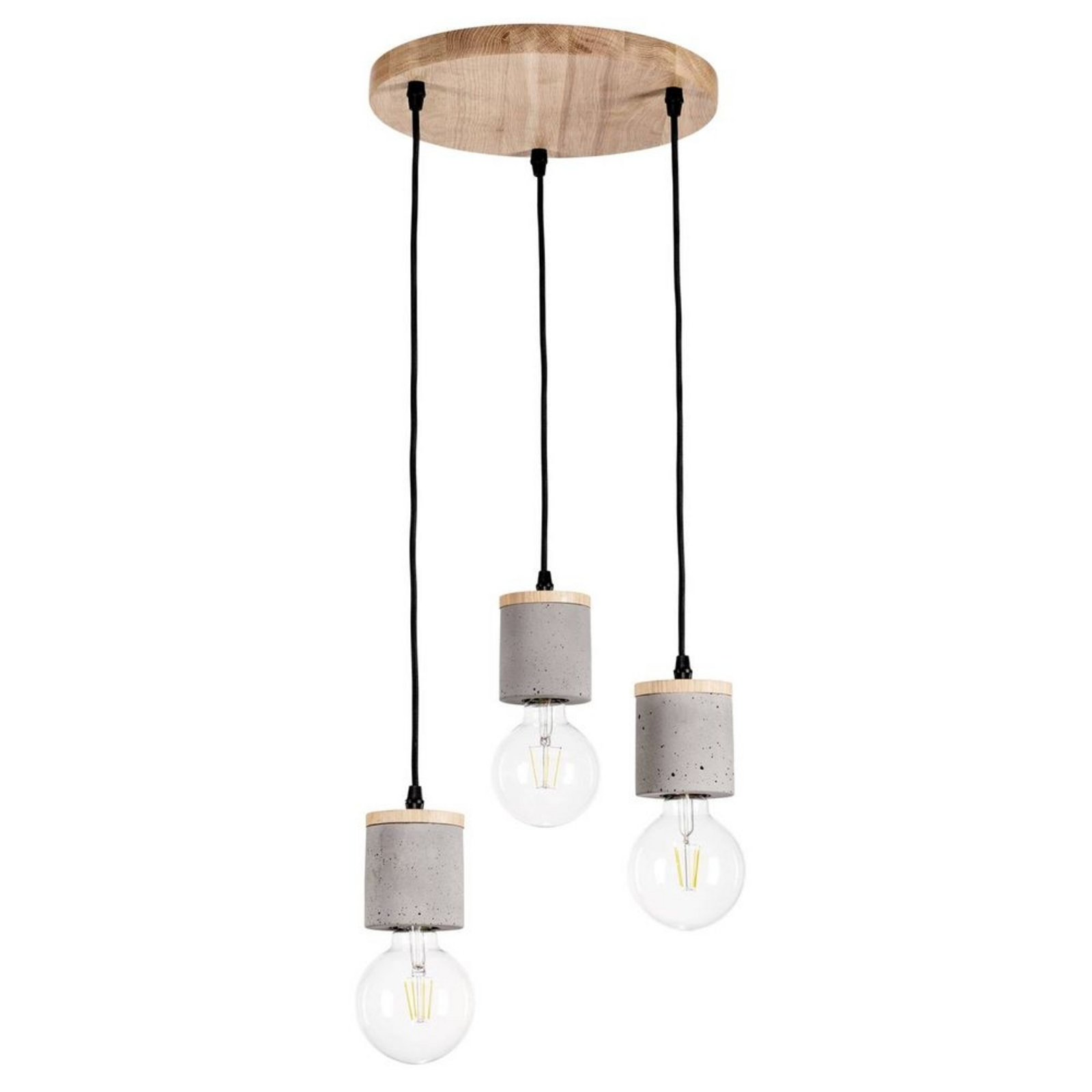 Jasper Cluster Pendant Wood/Black/Grey - Envostar