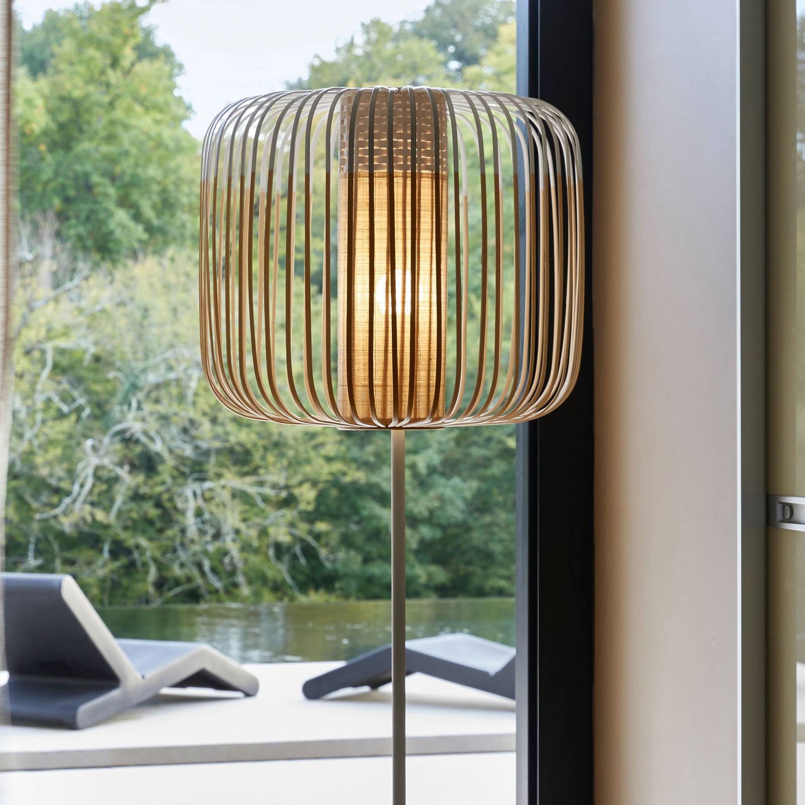Image of Forestier Bamboo Light lampadaire à 1 lampe blanc 3700663915297