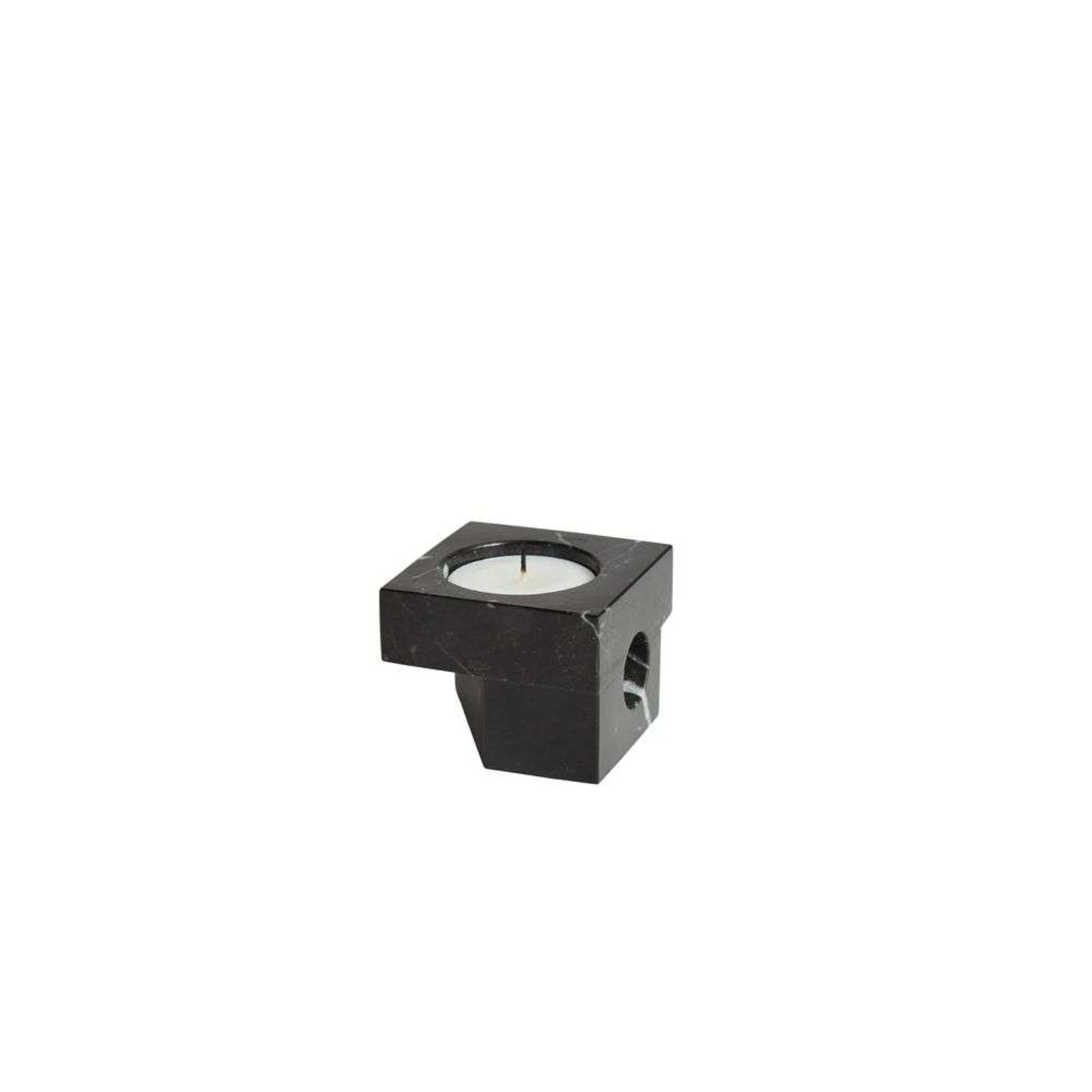 Jeu de dés 2 Candle Holder Black Marble - Woud