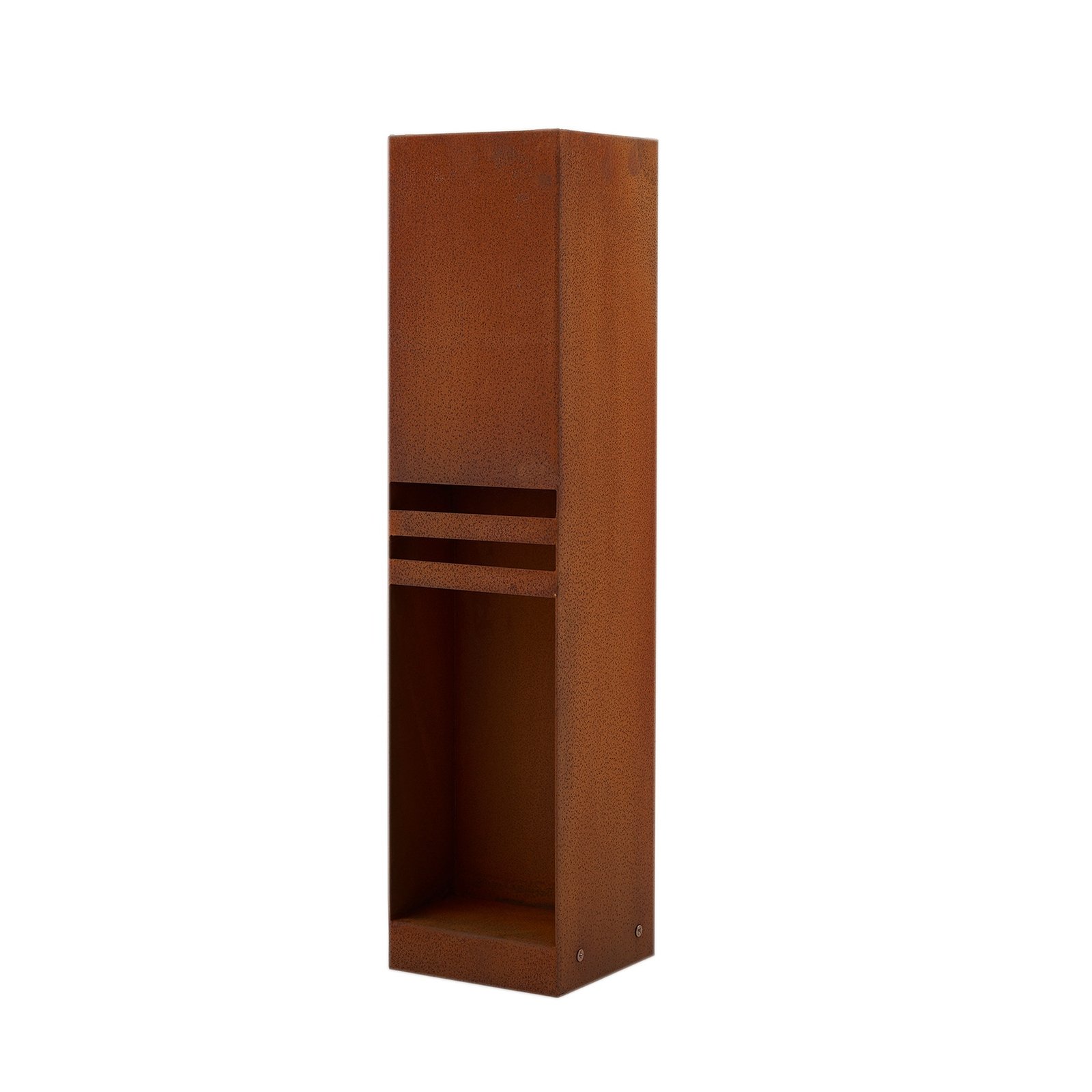 Lucande LED pedestal light Oxido, rust-coloured, corten steel