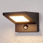 Applique parete Levvon, LED, est., sensore movim.