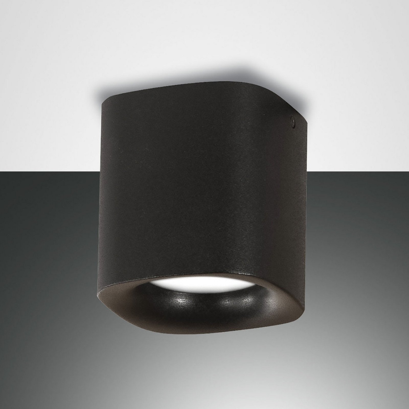 Plafonieră Smooth 1 bec negru IP44