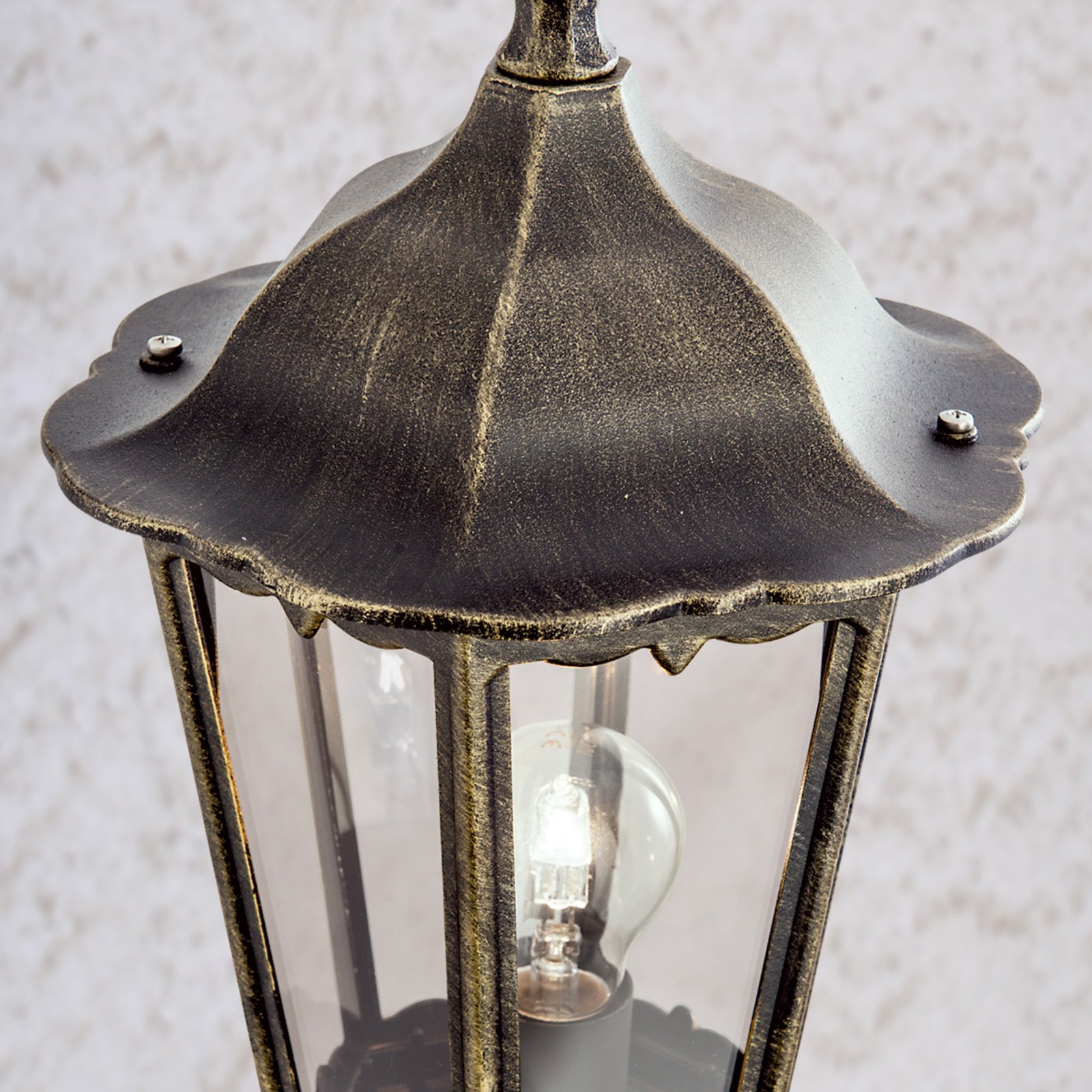 Brun stolplampa Fabio, 1-arm. 211 cm