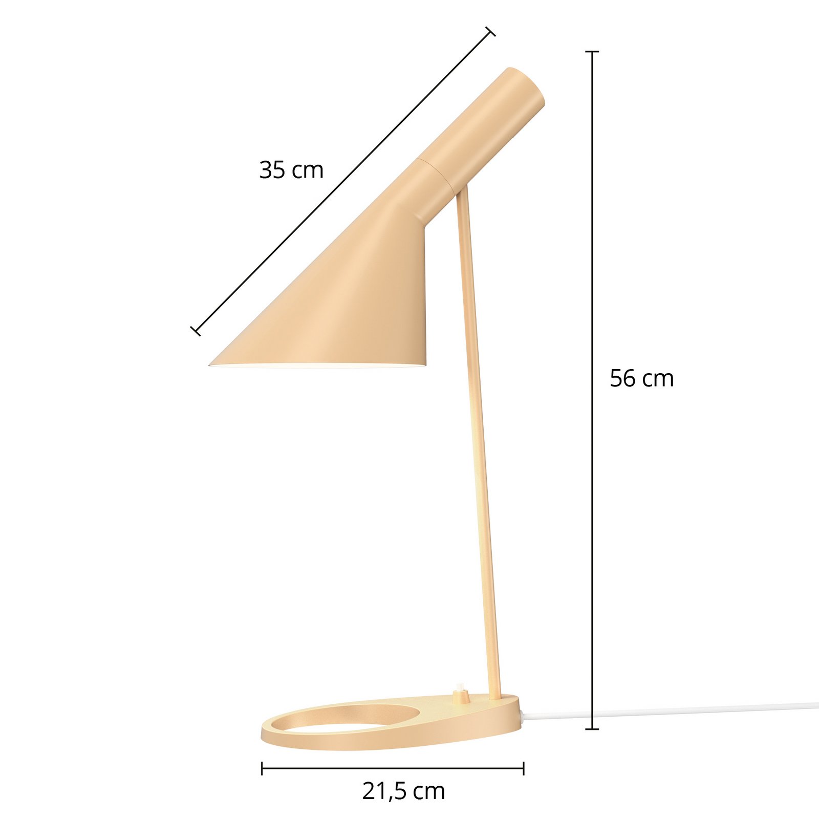 Louise Poulsen AJ designerska lampa stołowa Sander