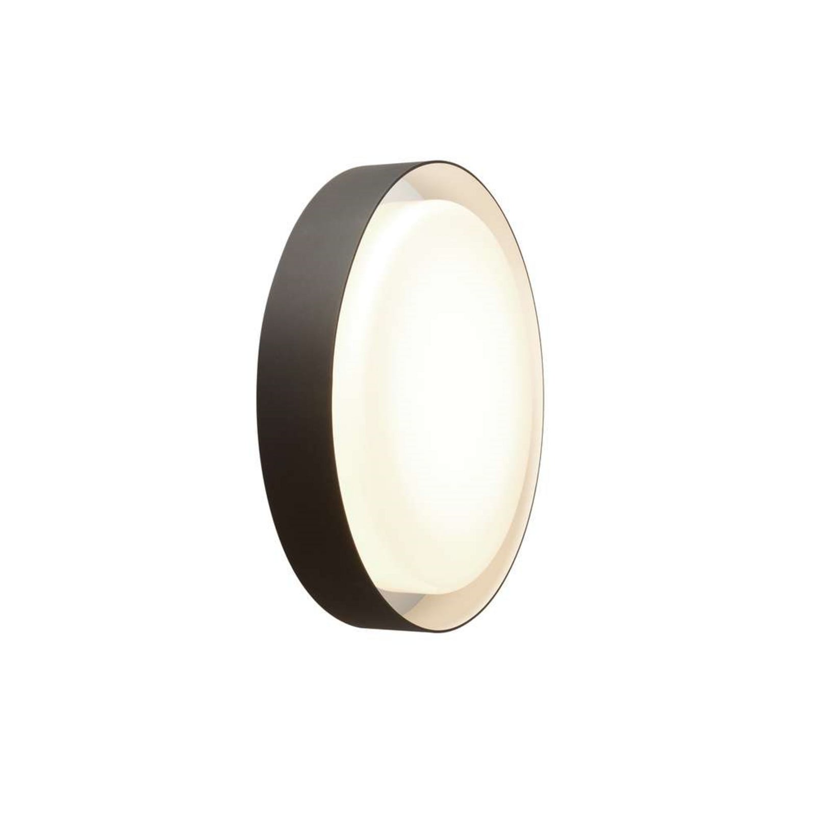 Plaff-On væg-/loftlampe, IP54, sort, Ø 50 cm MARSET - Aluminium