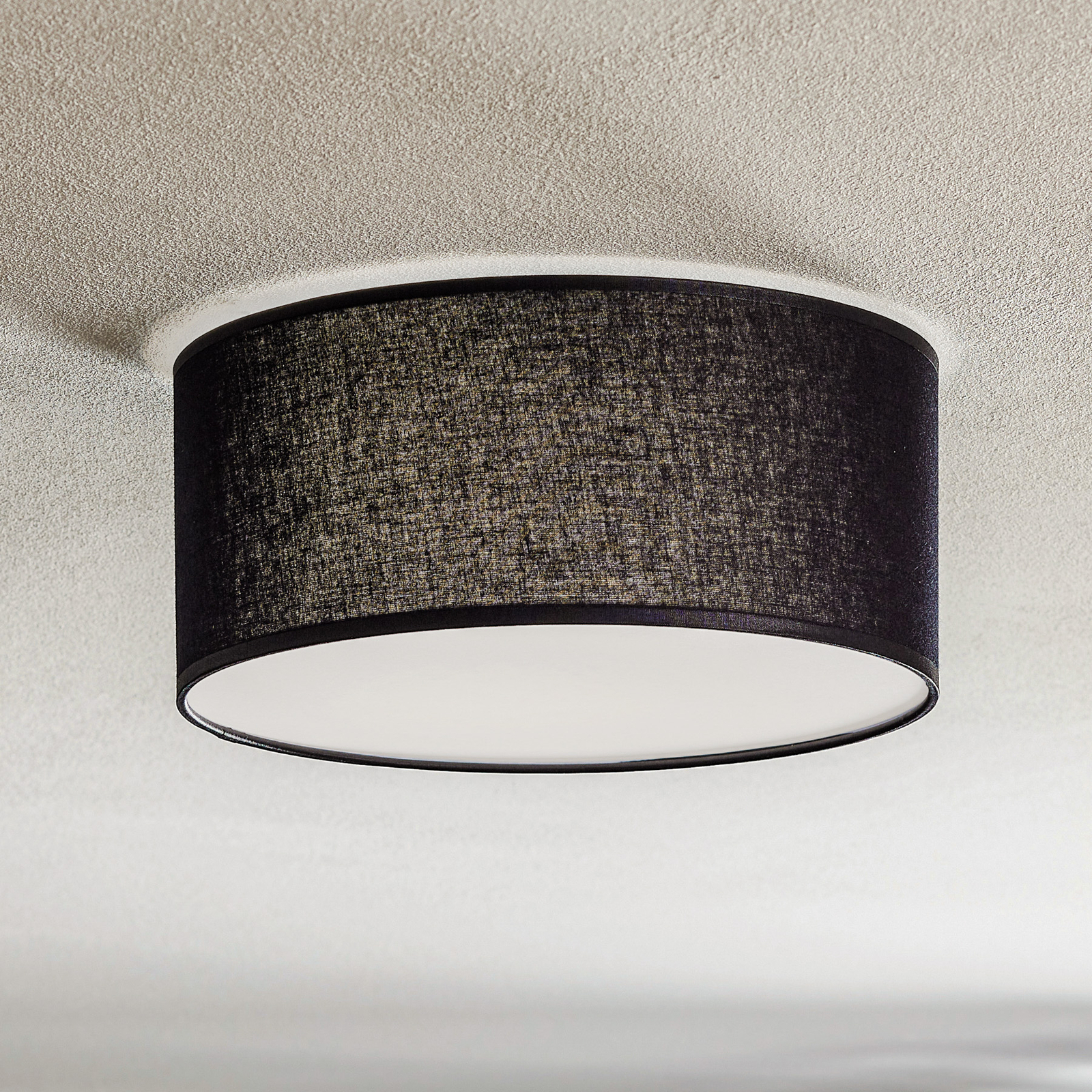Plafonnier Rondo, noir, Ø 30 cm