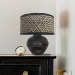 Lampă de masă Lyons 3745ZW, negru/natural, din răchită