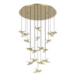 EGLO Stars Of Light LED pendant lamp Paratebueno brass round 17fl