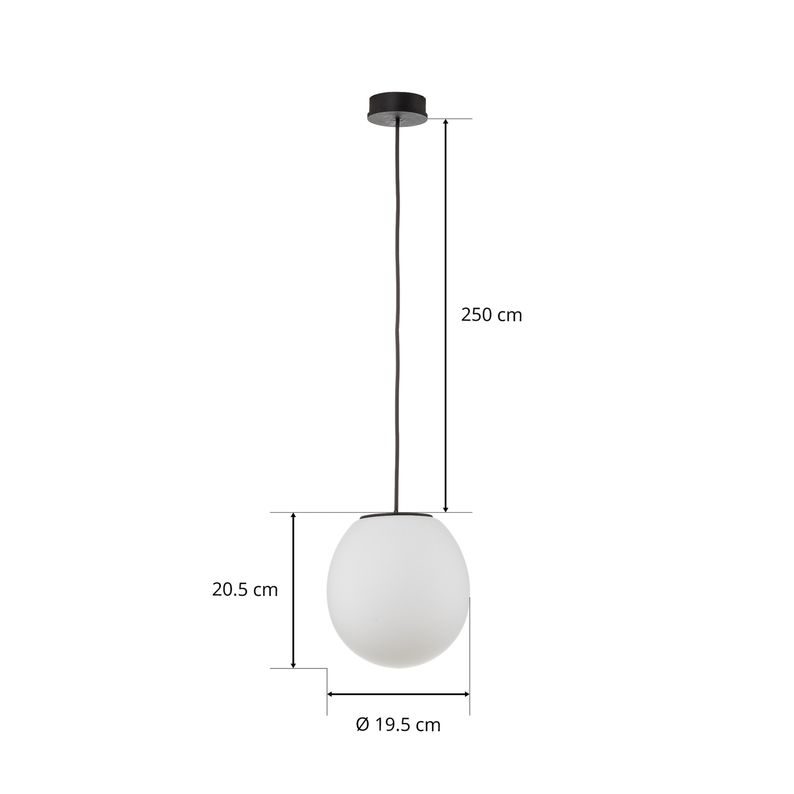 WEVER & DUCRÉ Dro 2.0 Pendul 19,5 cm sort/hvid