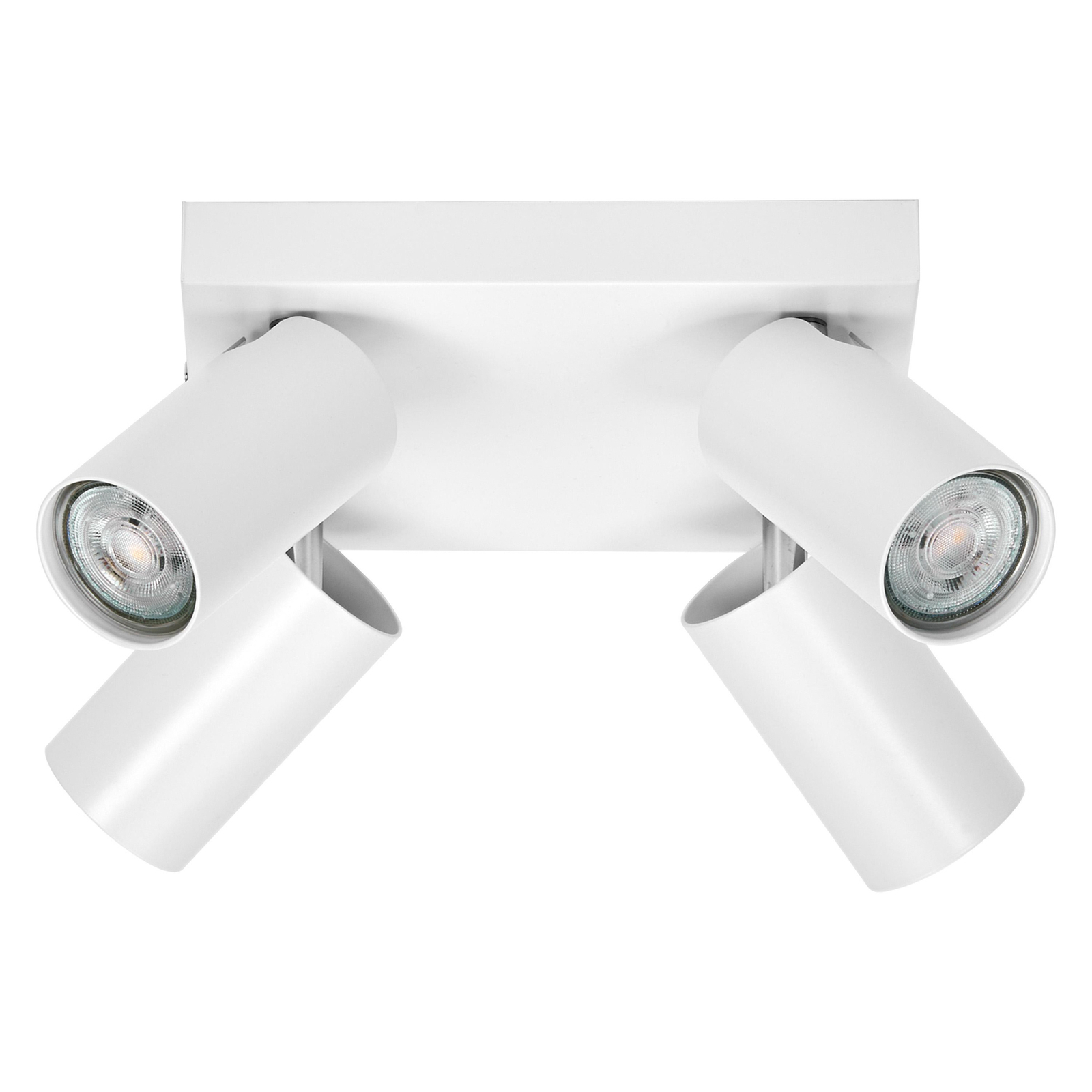 LEDVANCE Octagon LED spotlight, dimmable, 4-bulb, square, white