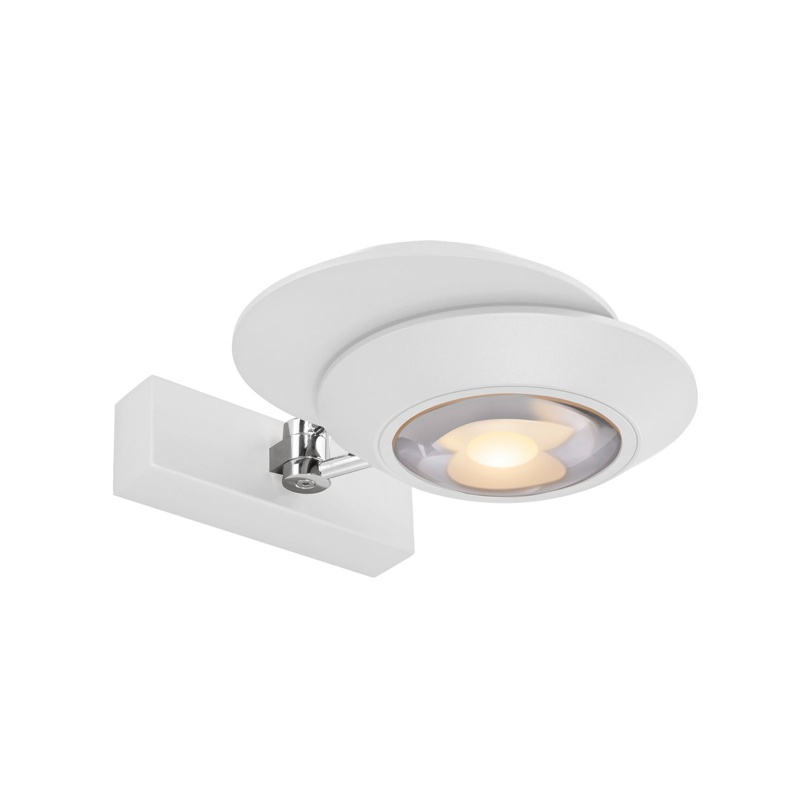 Aplică LED PURE Oculis, albă, 30 cm, fier/sticlă, 2 becuri.