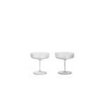 Ripple Champagne Saucers Set of 2 Clear - ferm LIVING